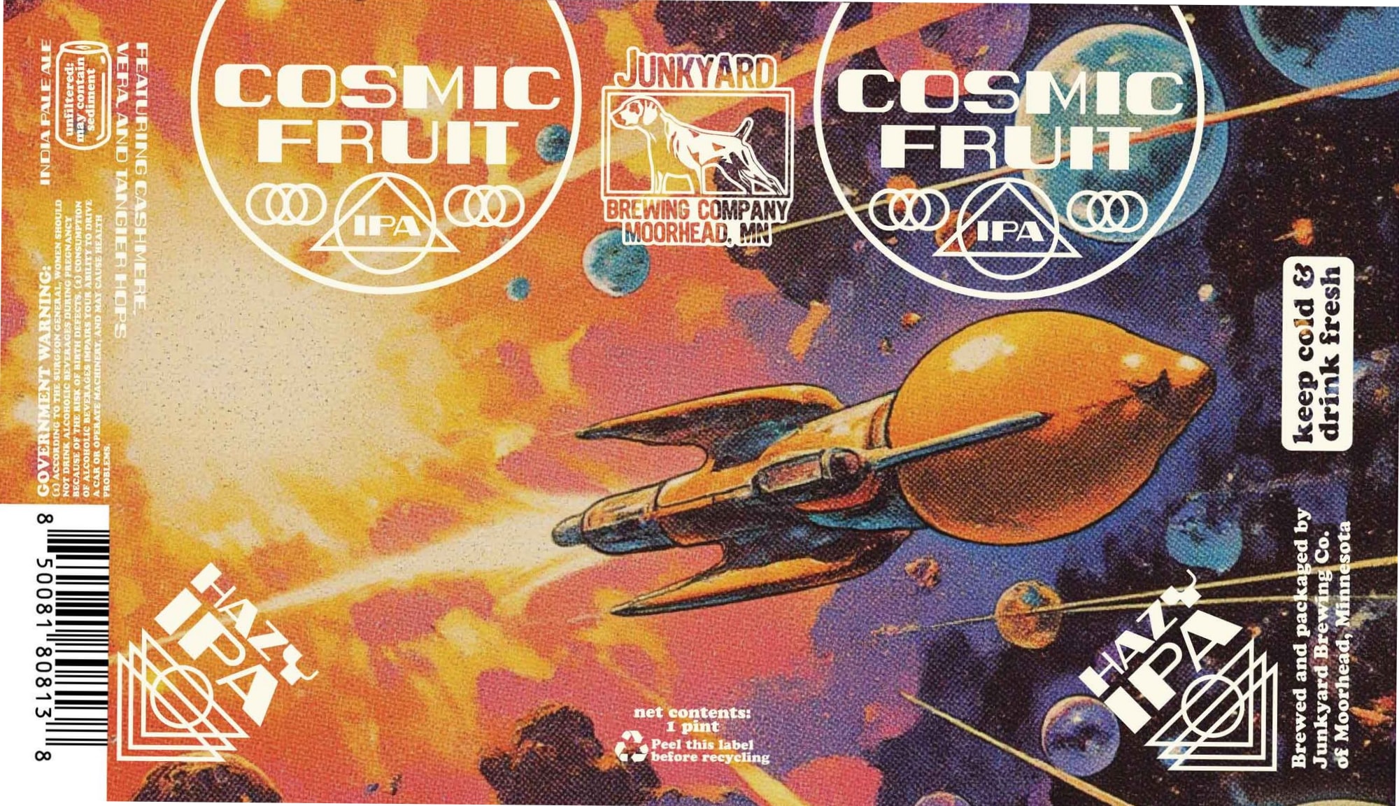 Cosmic Fruit by Junkyard Brewing Company - beer label