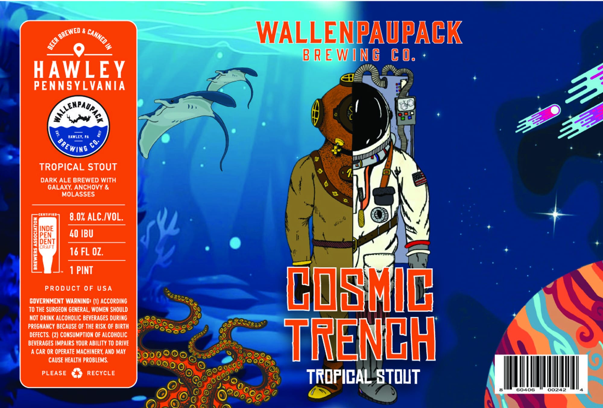 Cosmic Trench by Wallenpaupack Brewing Co. - beer label