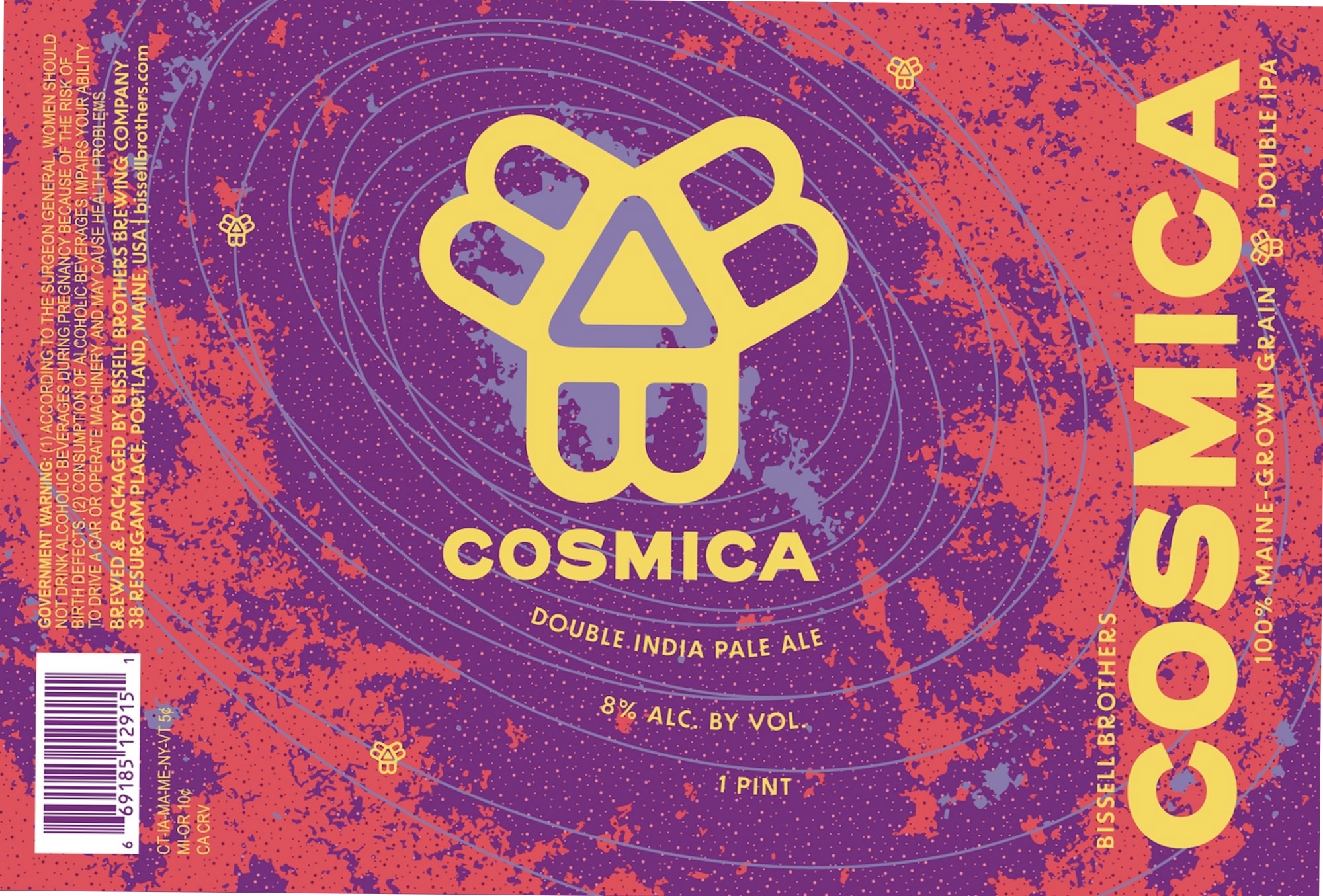 Cosmica by Bissell Brothers Brewing - beer label