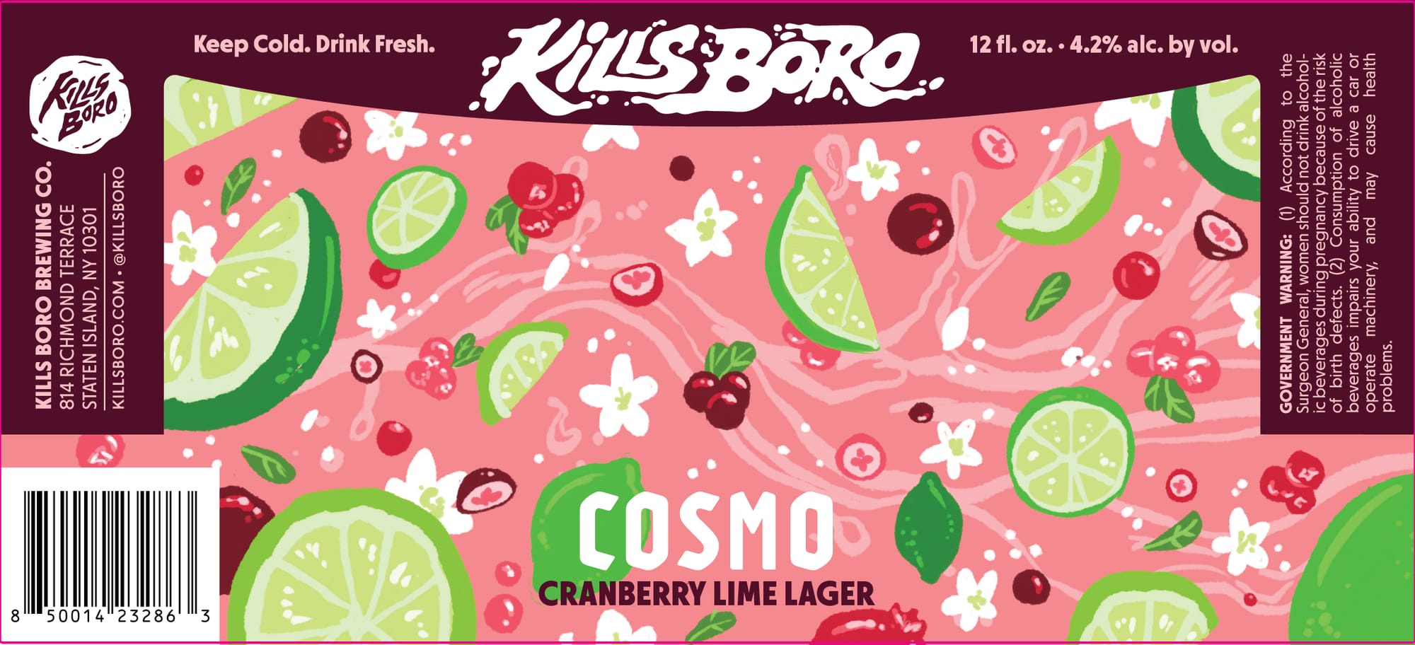 Cosmo by Kills Boro Brewing Co. - beer label