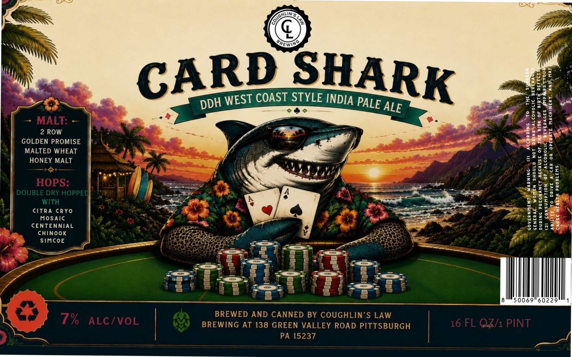 Card Shark by Coughlin's Law Brewing - beer label