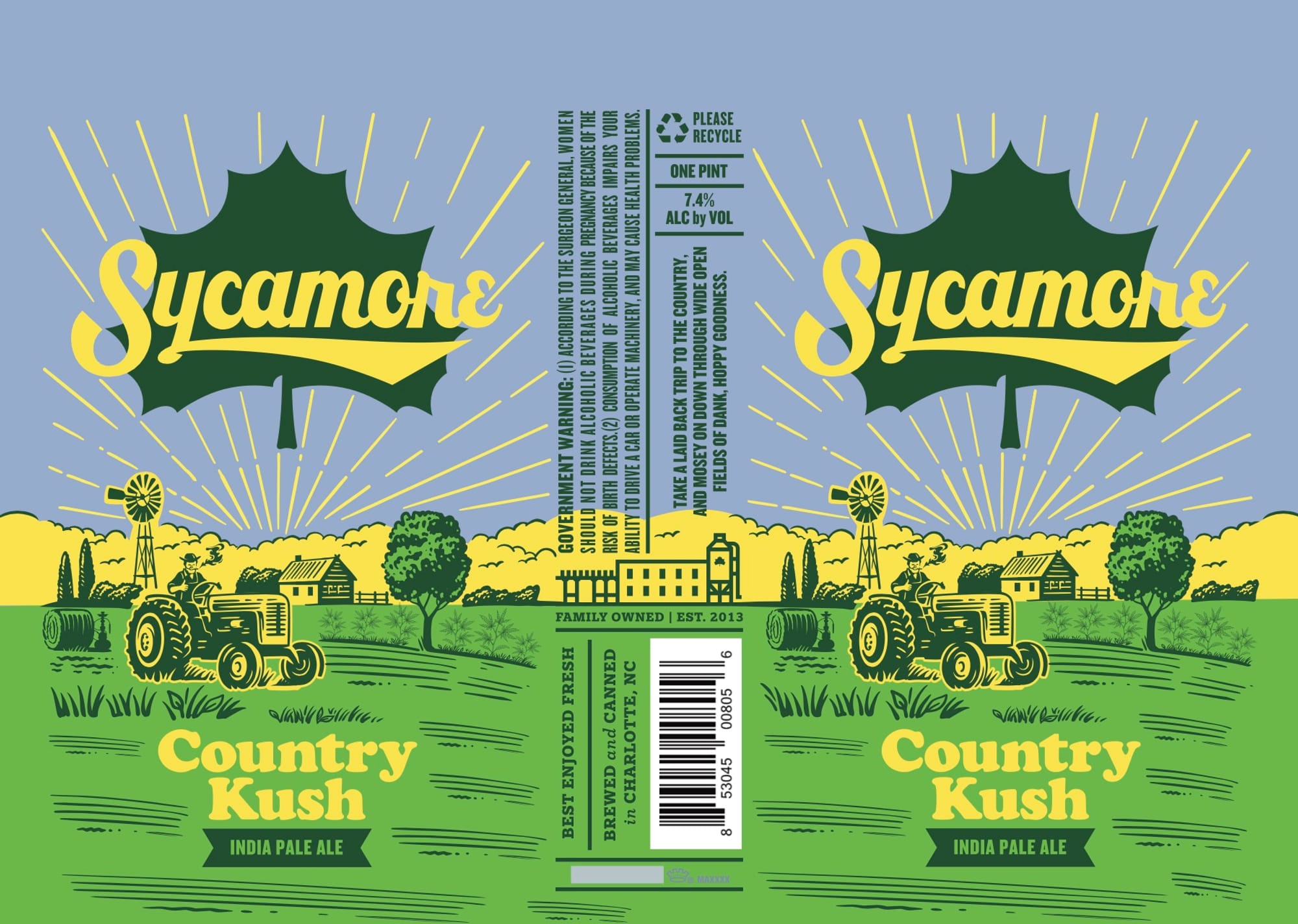 Country Kush by Sycamore Brewing - beer label