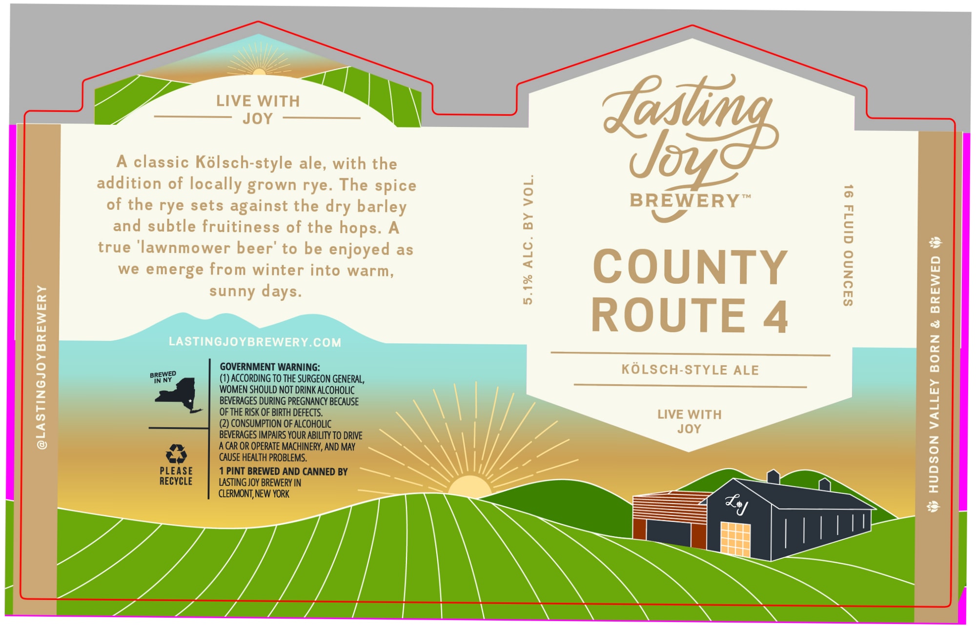 County Route 4 by Lasting Joy Brewery - beer label