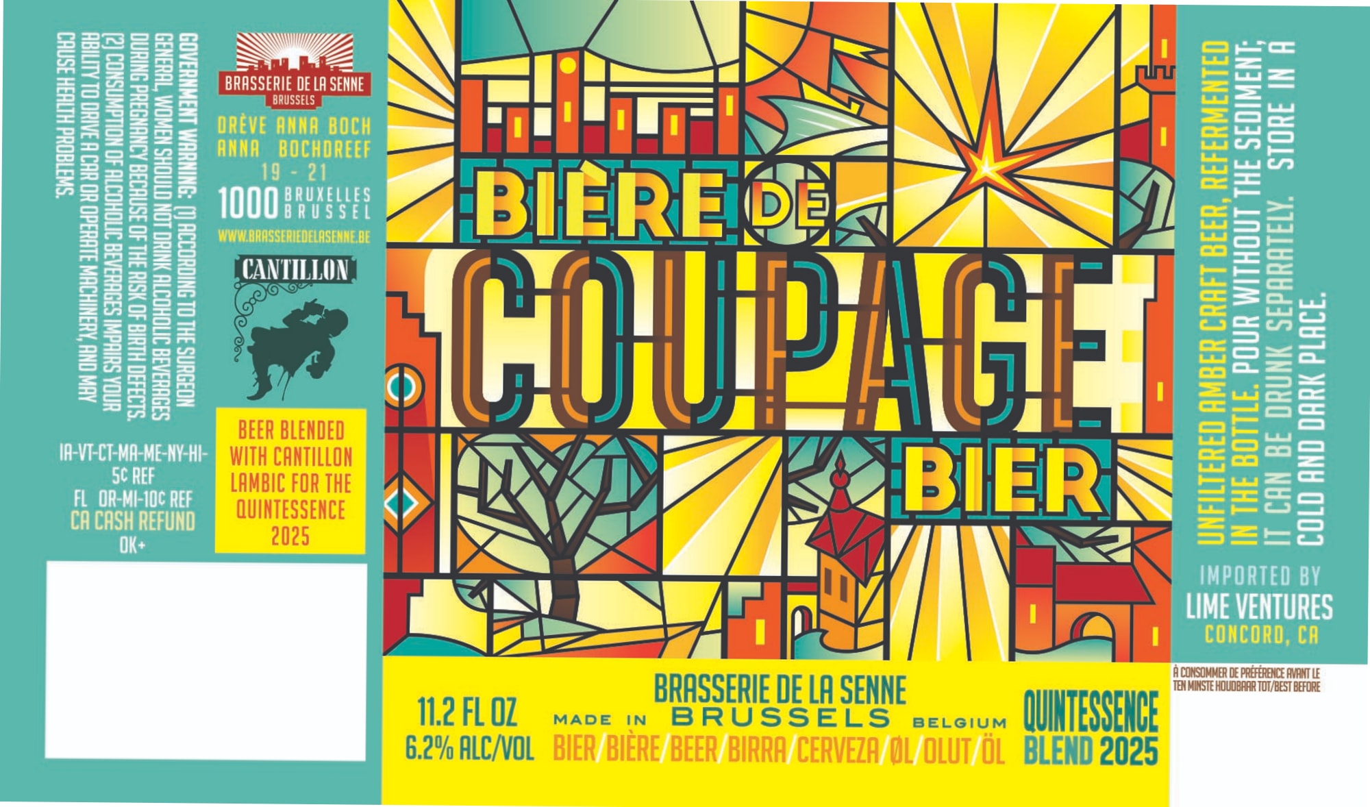 Coupage 2025 by Cantillon / Brasserie De La Senne - beer label