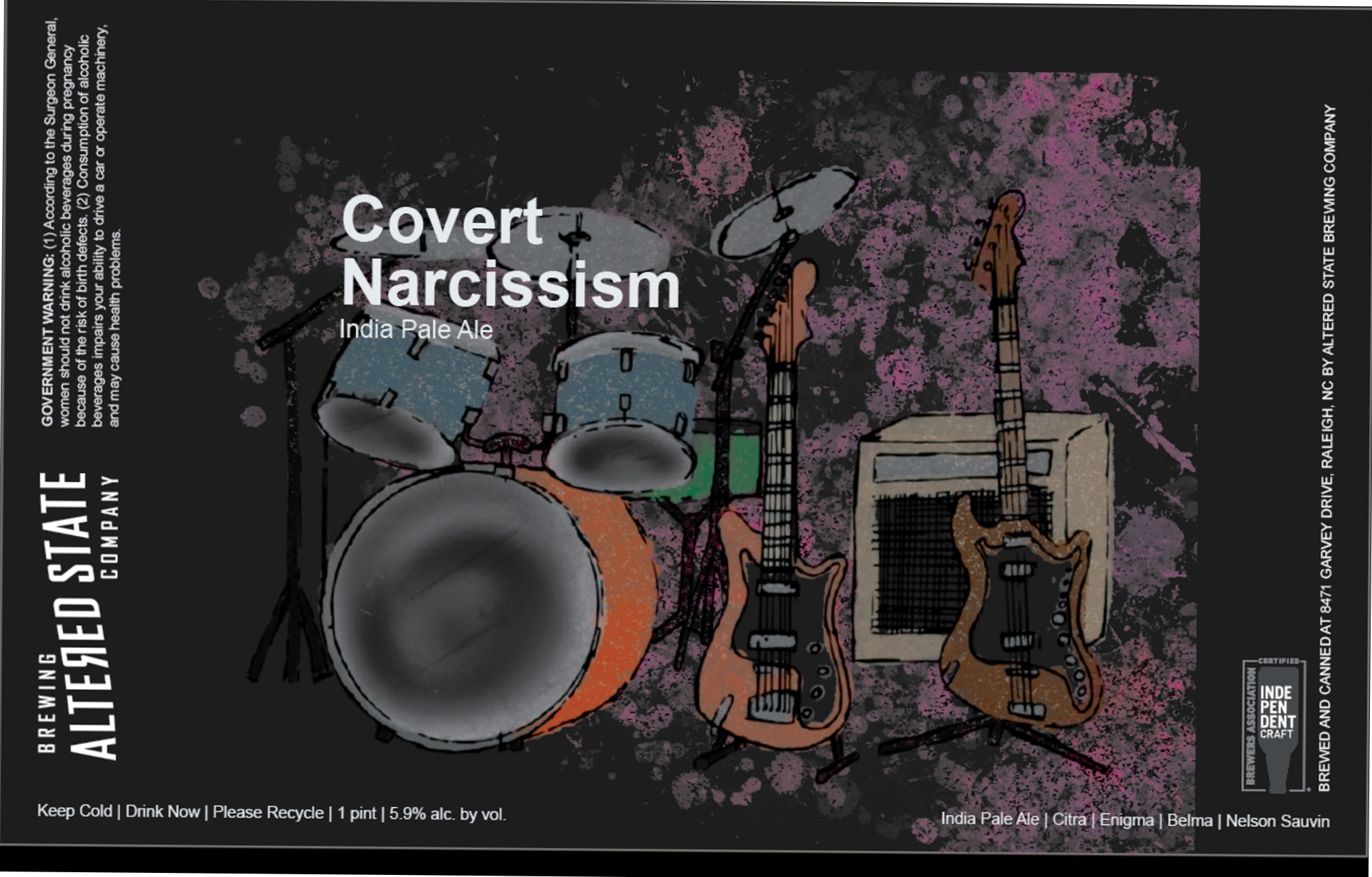 Covert Narcissism by Altered State Brewing Company - beer label