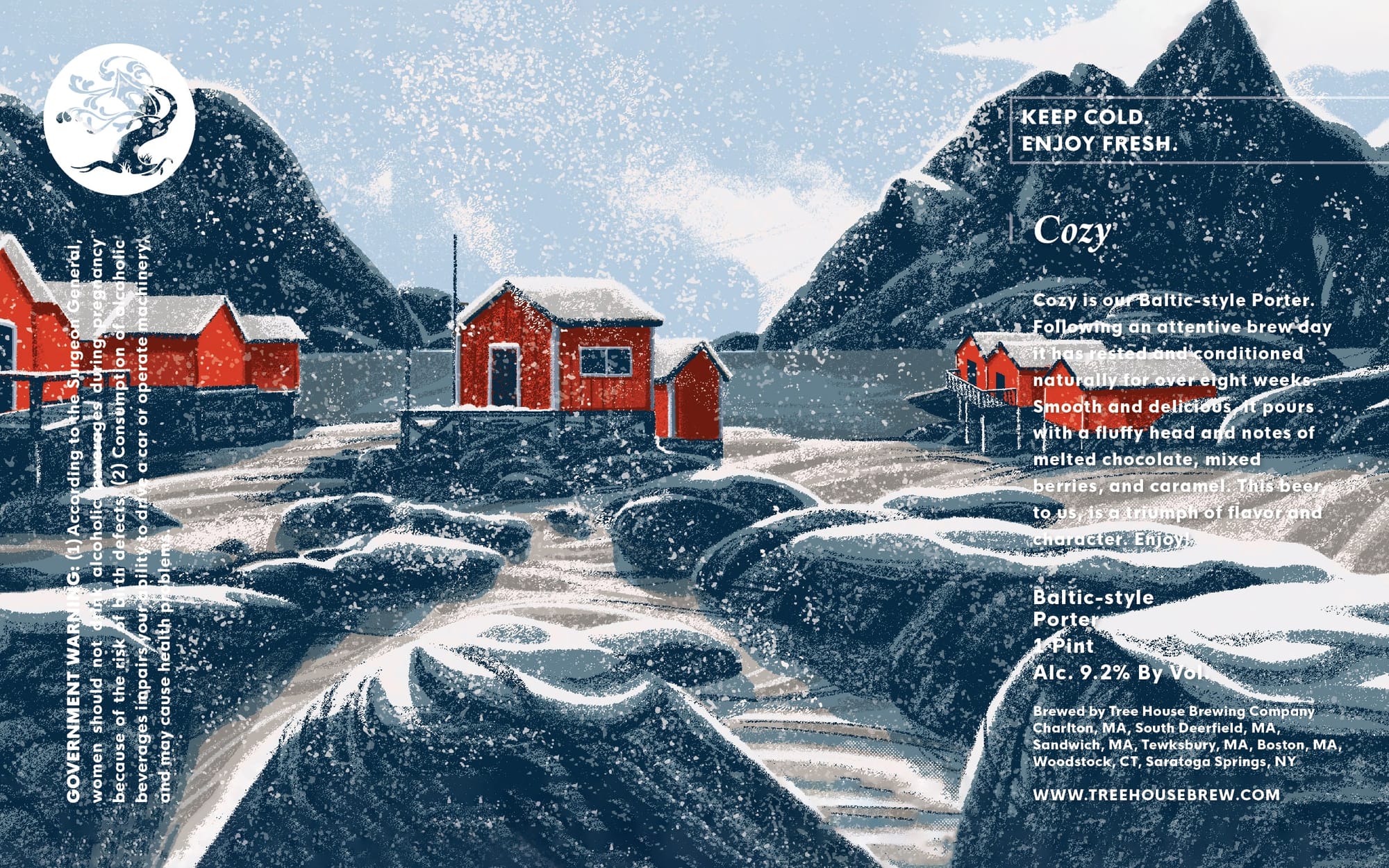 Cozy by Tree House Brewing Company - beer label