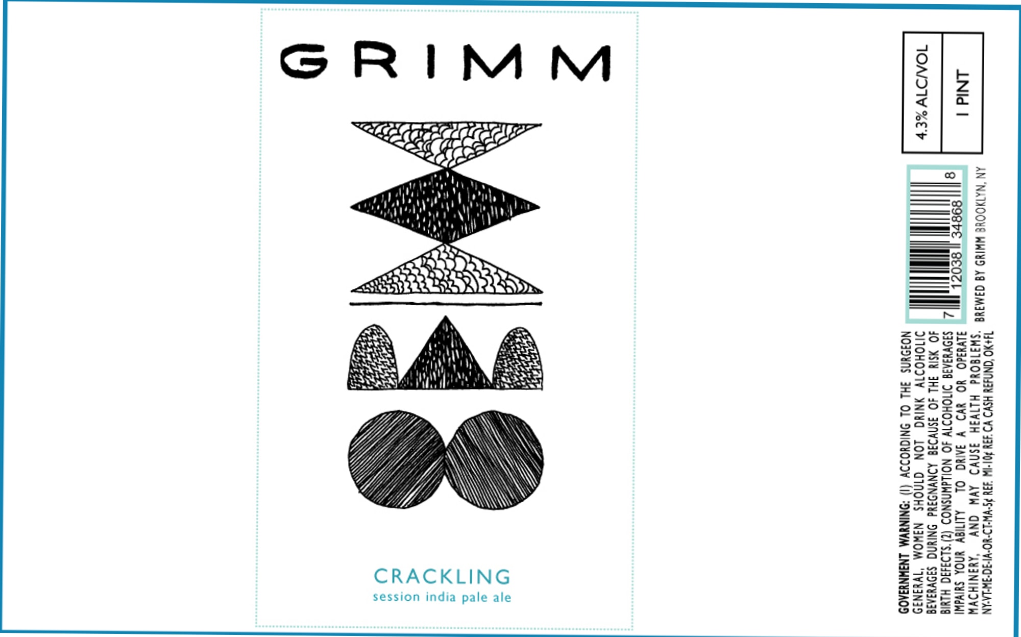 Cracking by Grimm Artisanal Ales - beer label