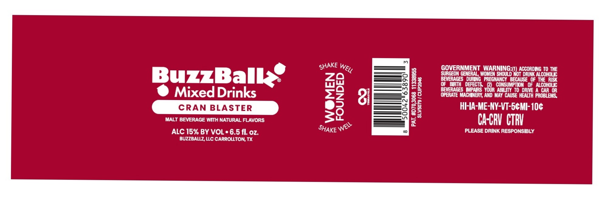 Cran Blaster by BuzzBallz, LLC - beer label