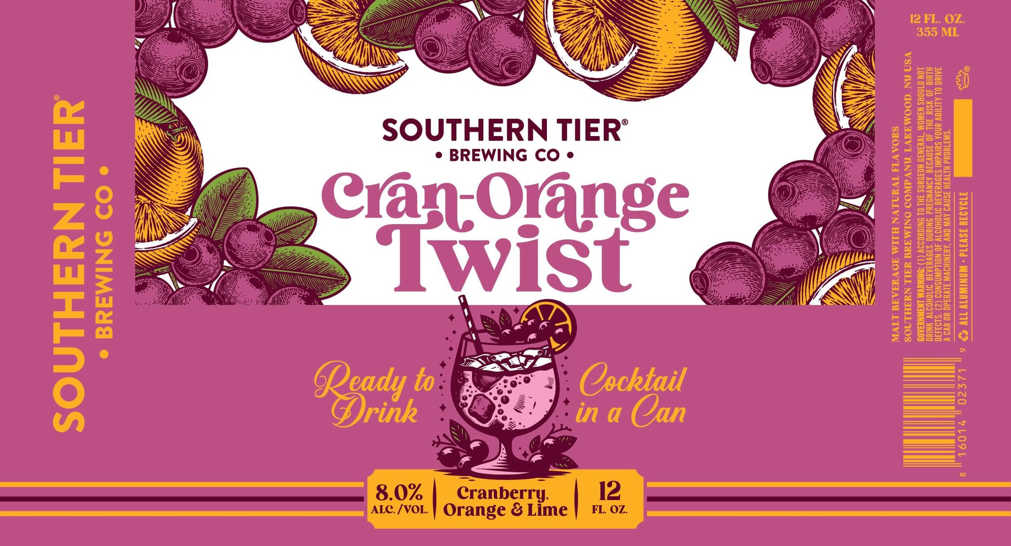 Cran-Orange Twist by Southern Tier Brewing Co. - beer label