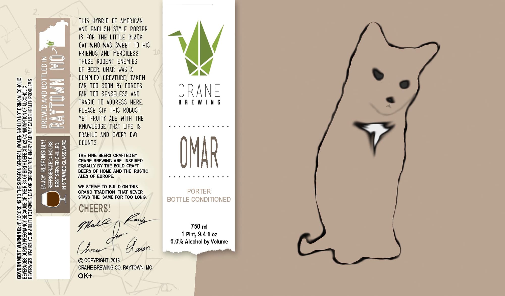 Omar by Crane Brewing Co. - beer label