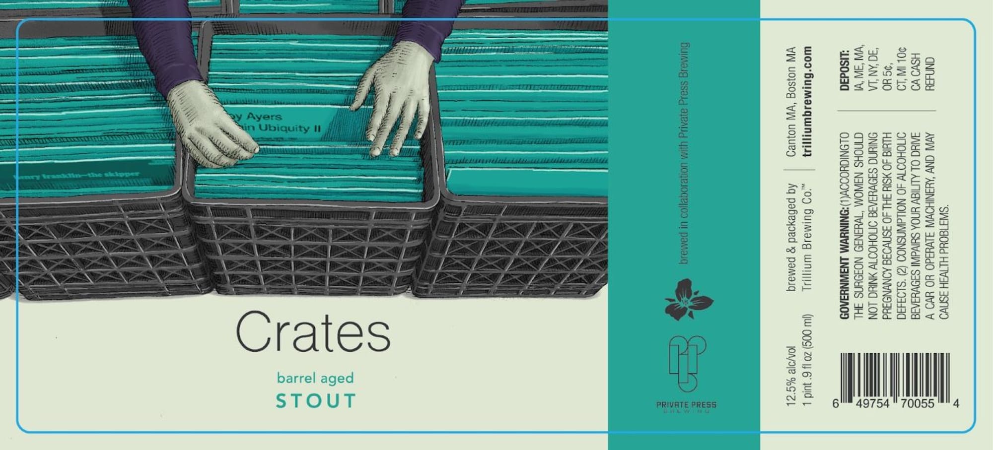 Crates by Trillium Brewing Company - beer label