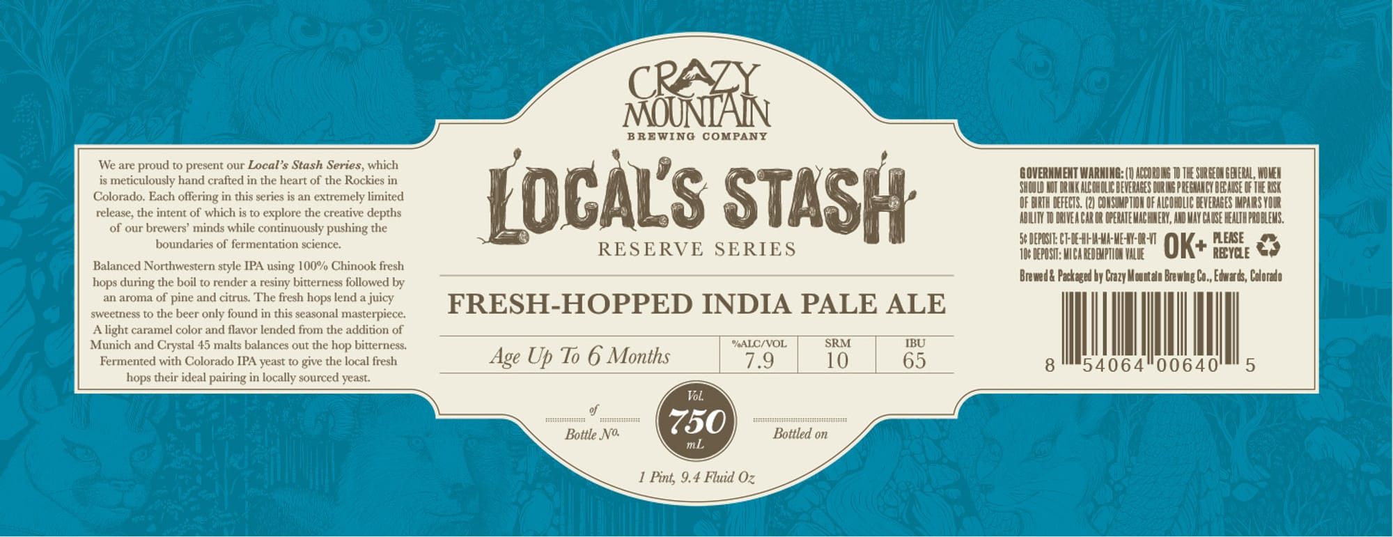 Local’s Stash by Crazy Mountain Brewing Co. - beer label