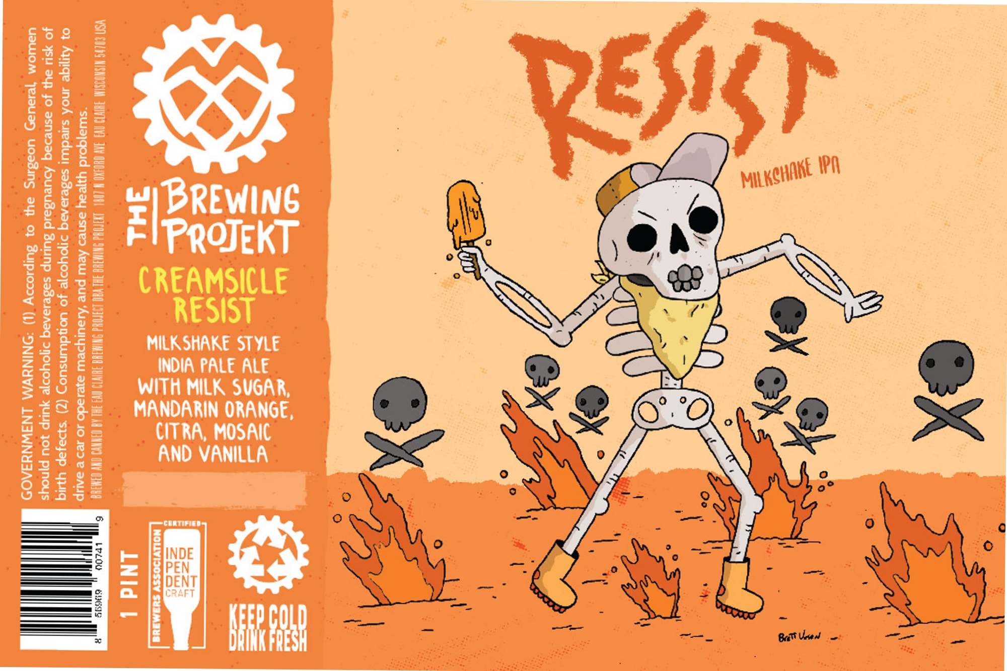 Creamsicle Resist by The Brewing Projekt - beer label