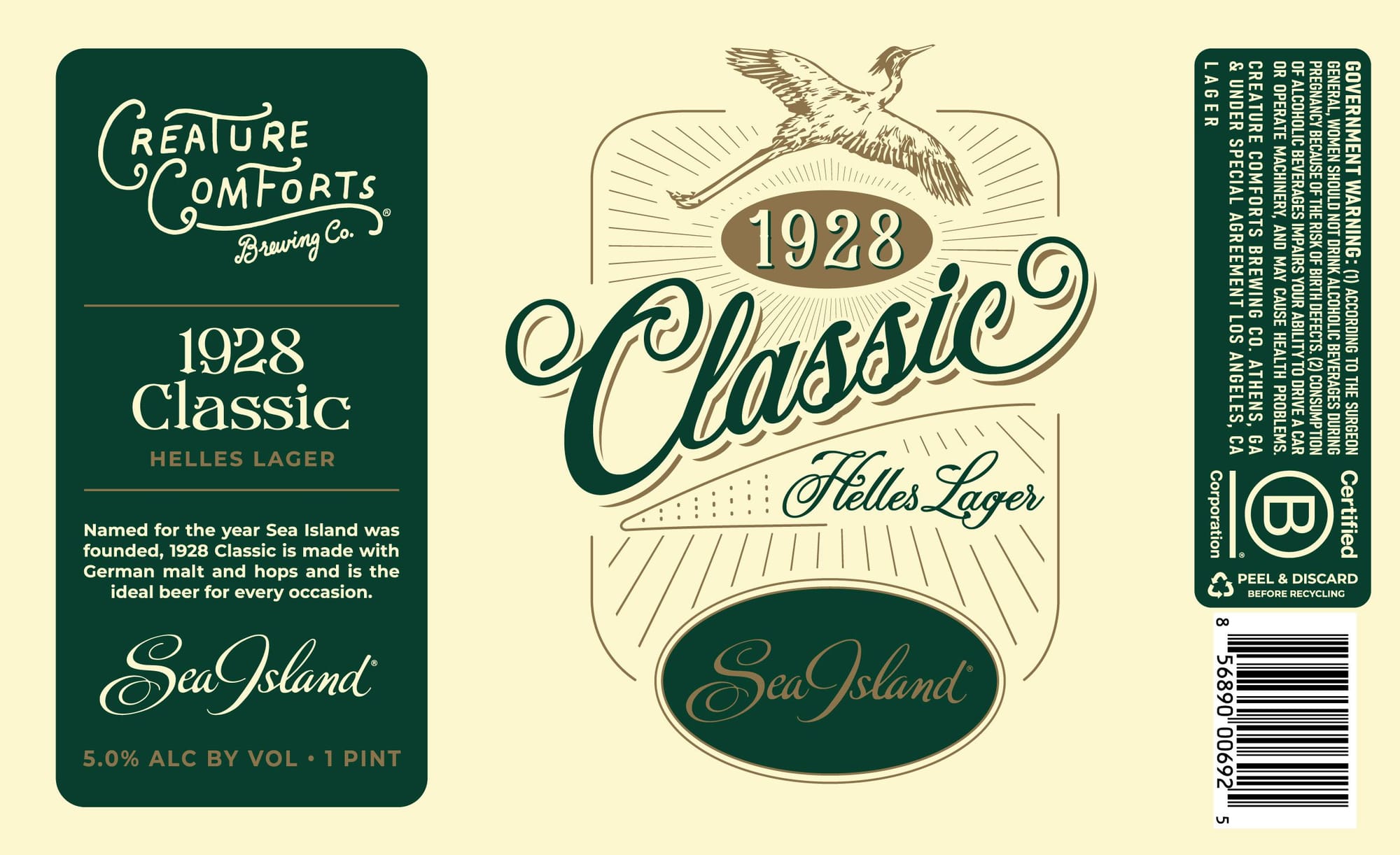 1928 Classic by Creature Comforts Brewing Co. - beer label