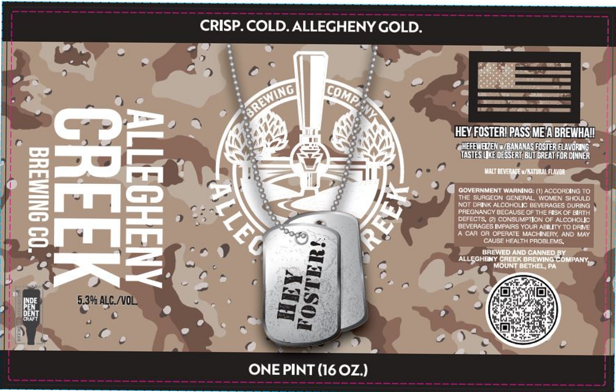 Creek Lager by Allegheny Creek Brewing Co. - beer label