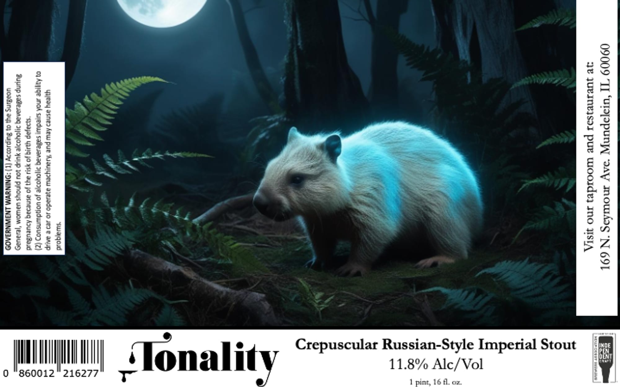 Crepuscular Russian-Style Imperial Stout by Tonality - beer label