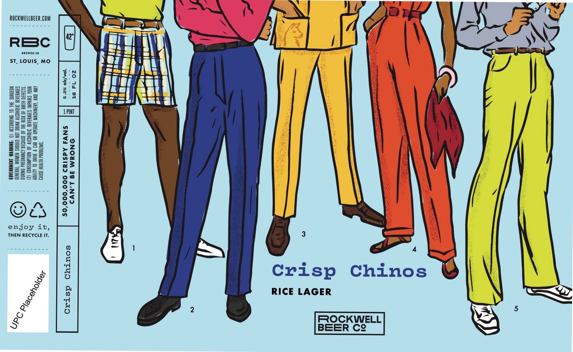 Crisp Chinos by Rockwell Beer Co. - beer label