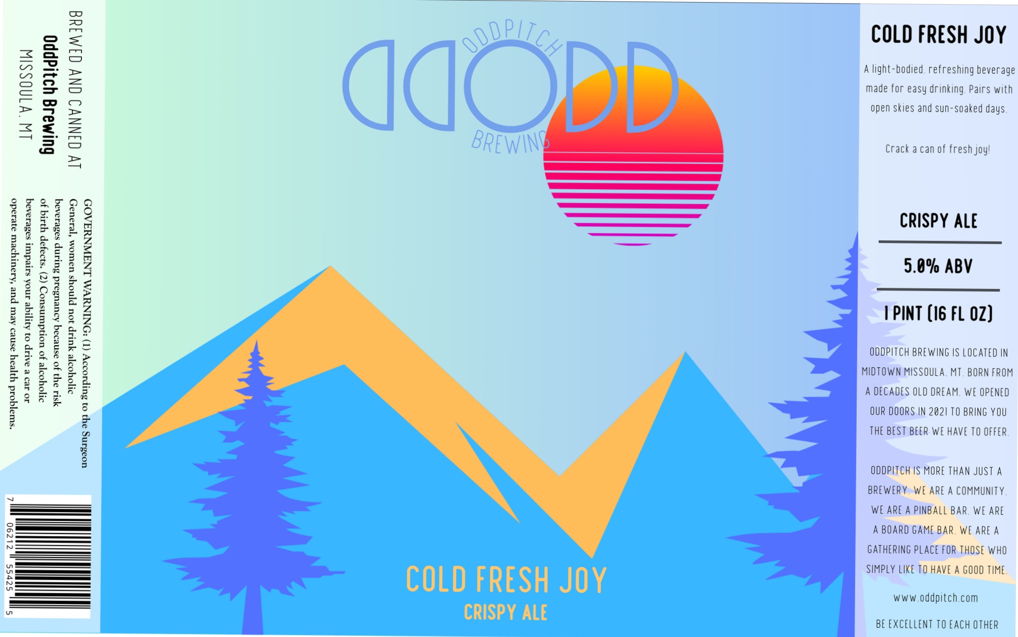 Crispy Ale by Oddpitch Brewing - beer label