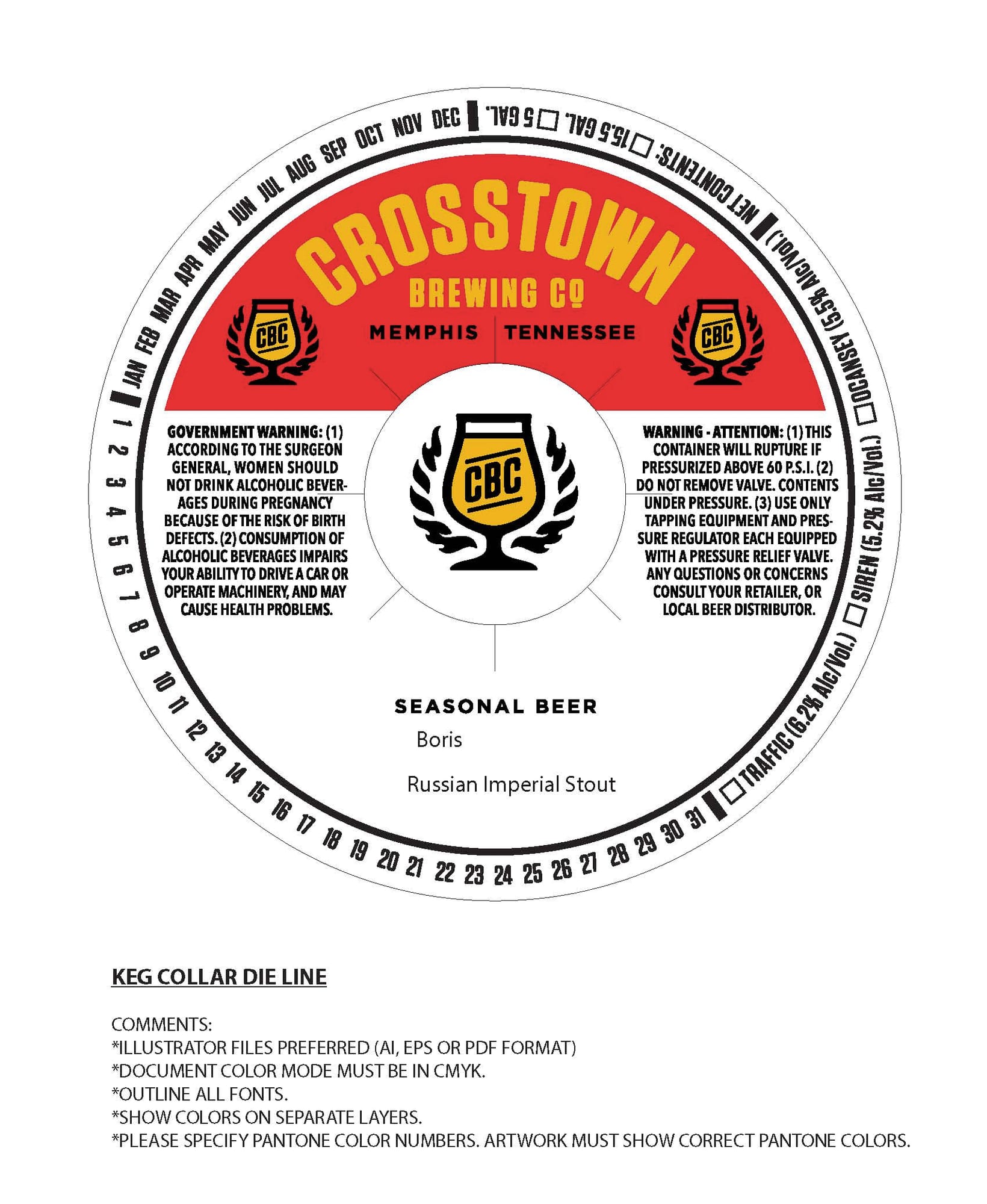 Boris by Crosstown Brewing Co. - beer label