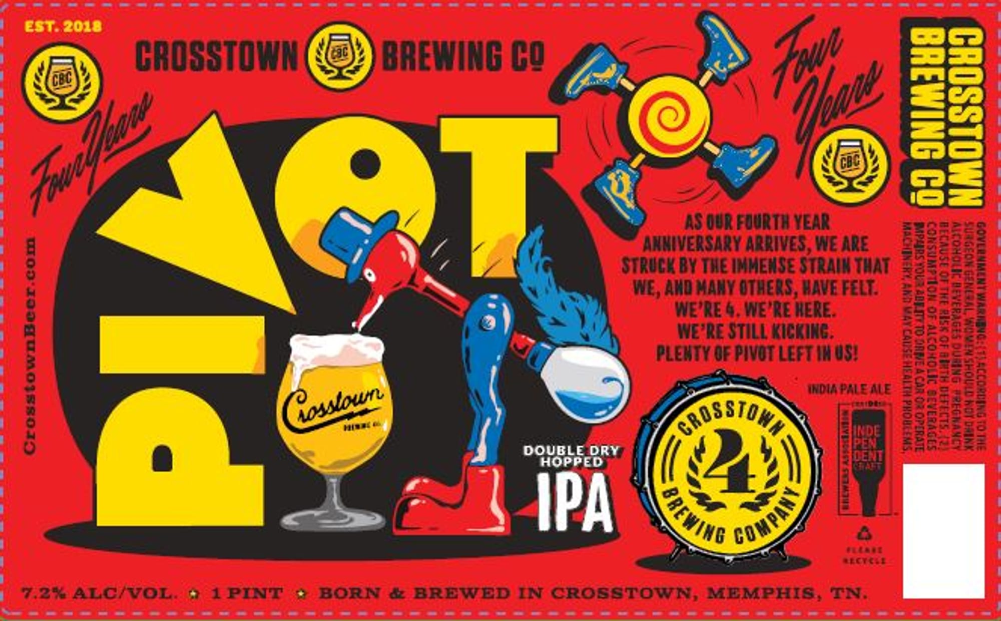 Pilot by Crosstown Brewing Co. - beer label