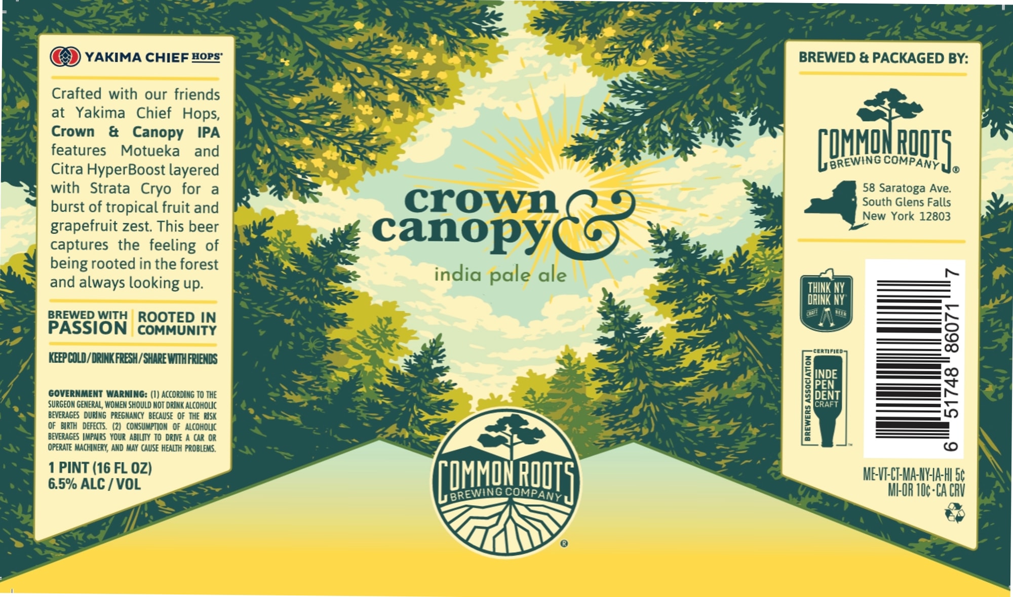 Crown & Canopy by Common Roots Brewing Company - beer label