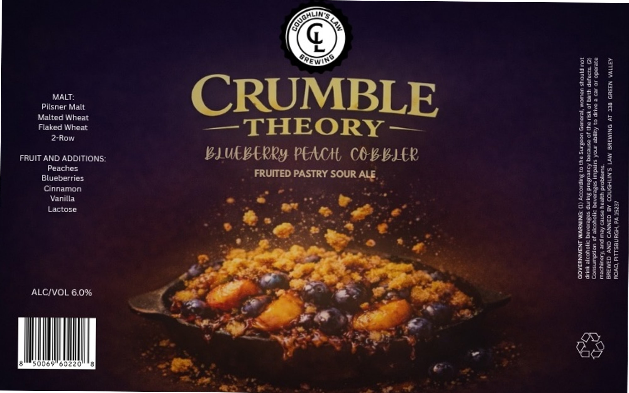 Crumble Theory by Coughlin’s Law Brewing - beer label