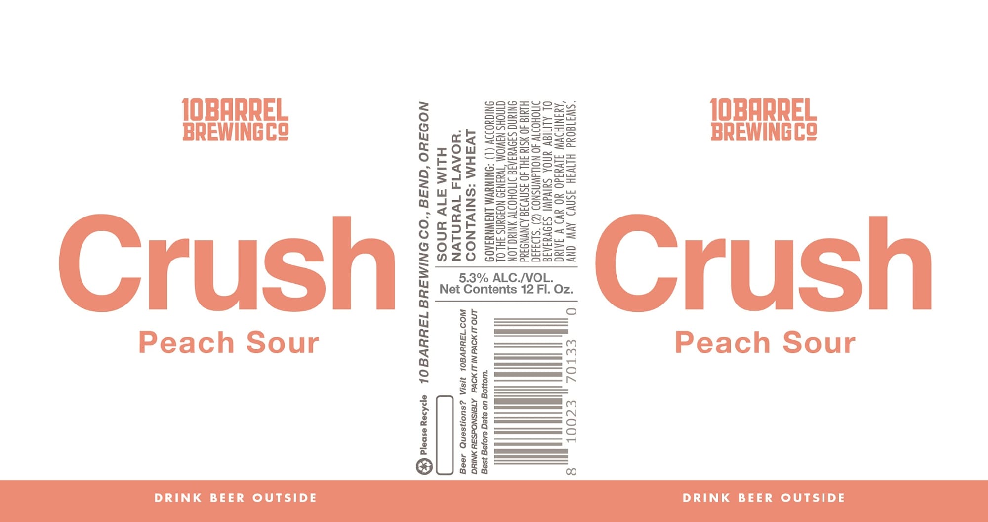Crush by 10 Barrel Brewing Co. - beer label