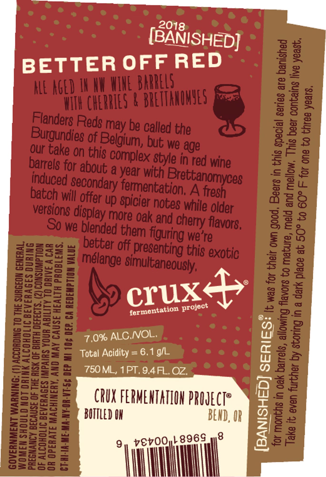 Better Off Red by Crux Fermentation Project - beer label