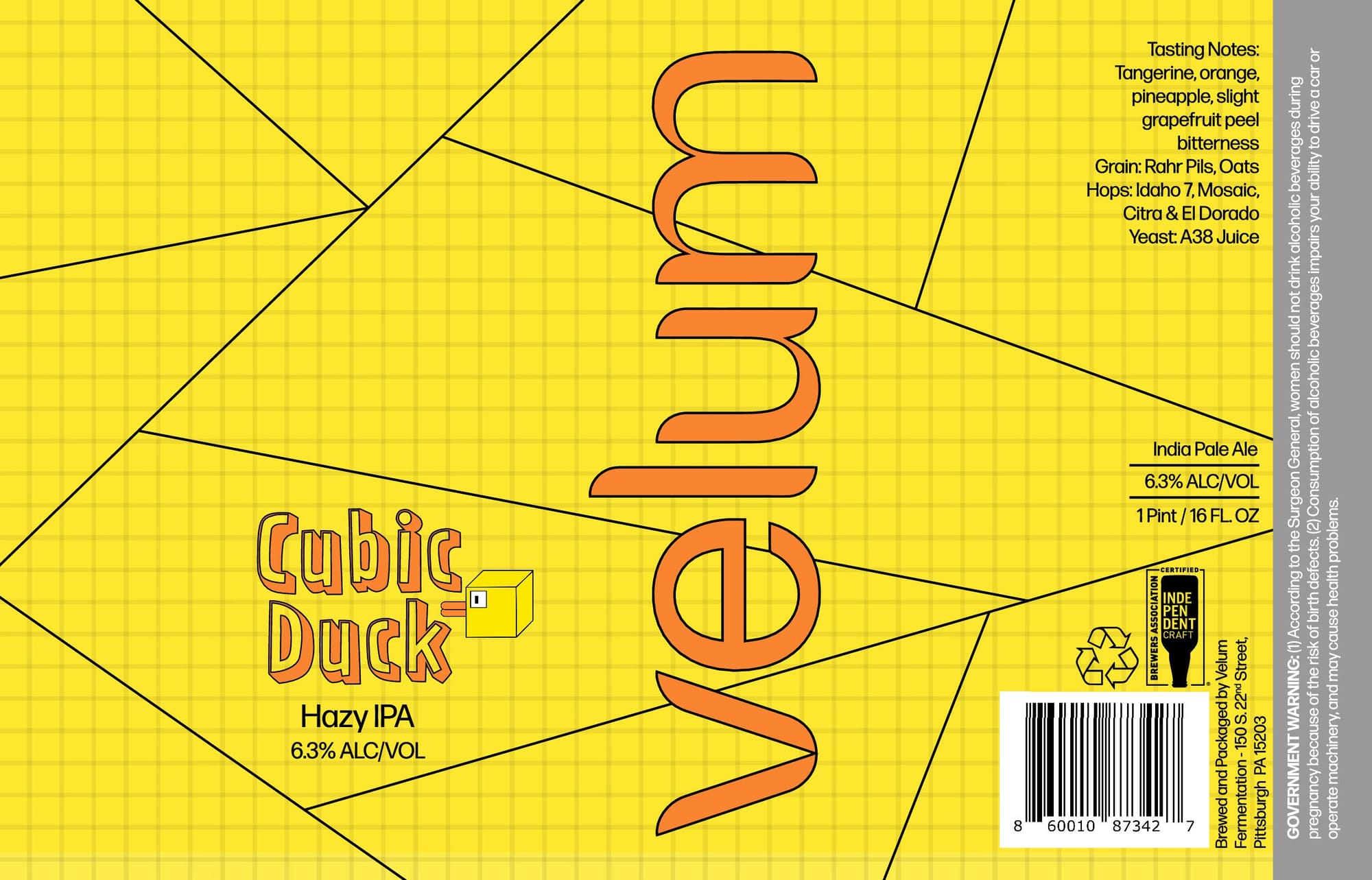 Cubic Duck by Imprint Beer Co. - beer label