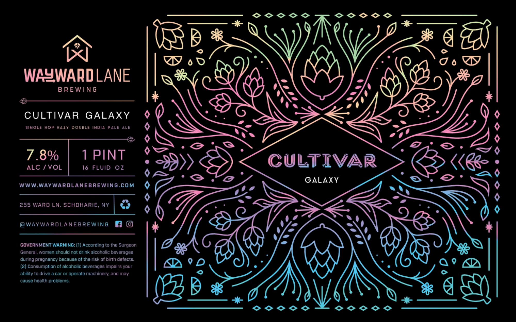 Cultivar Galaxy by Wayward Lane Brewing - beer label