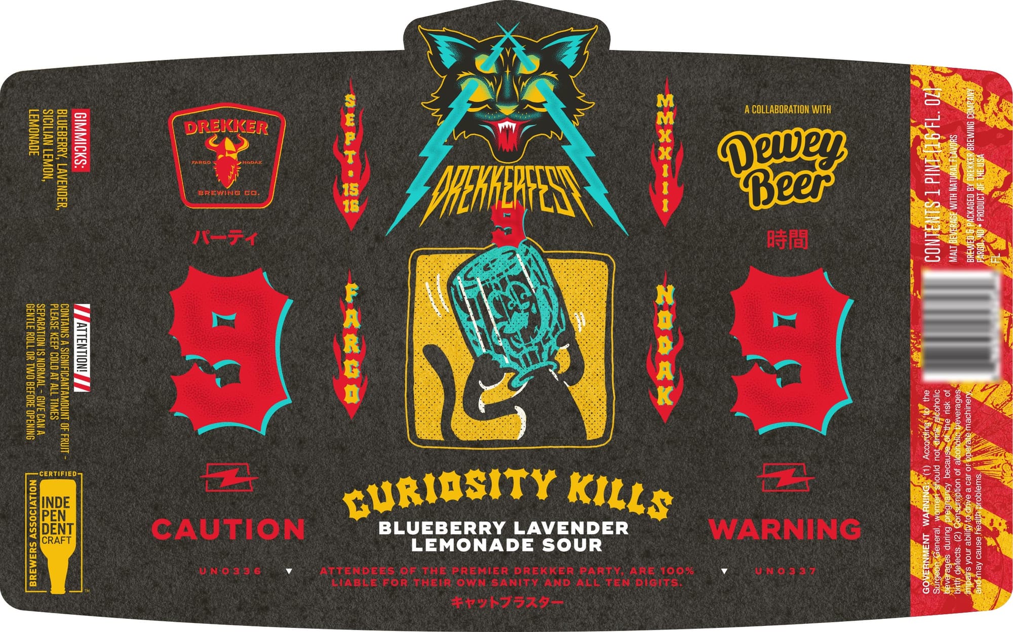 Curiosity Kills by Drekker Brewing Co. - beer label
