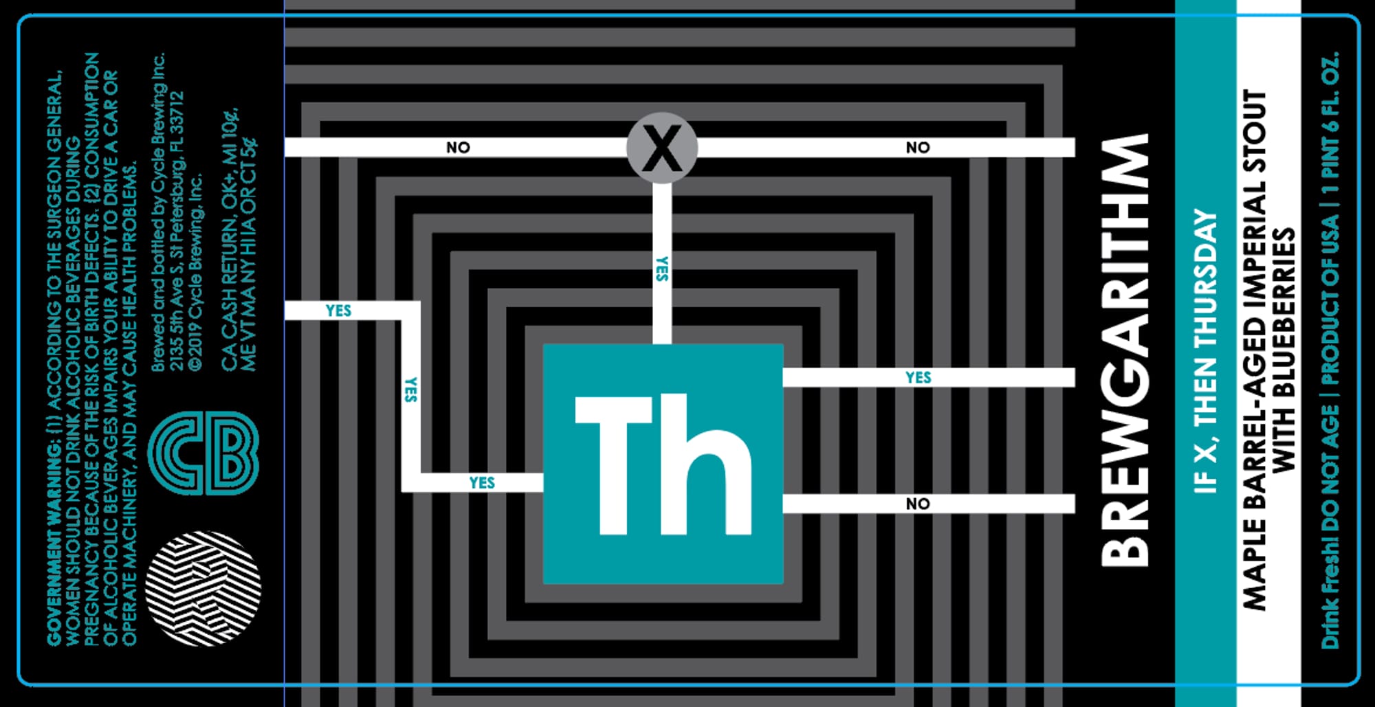 Thalgorithm by Cycle Brewing - beer label