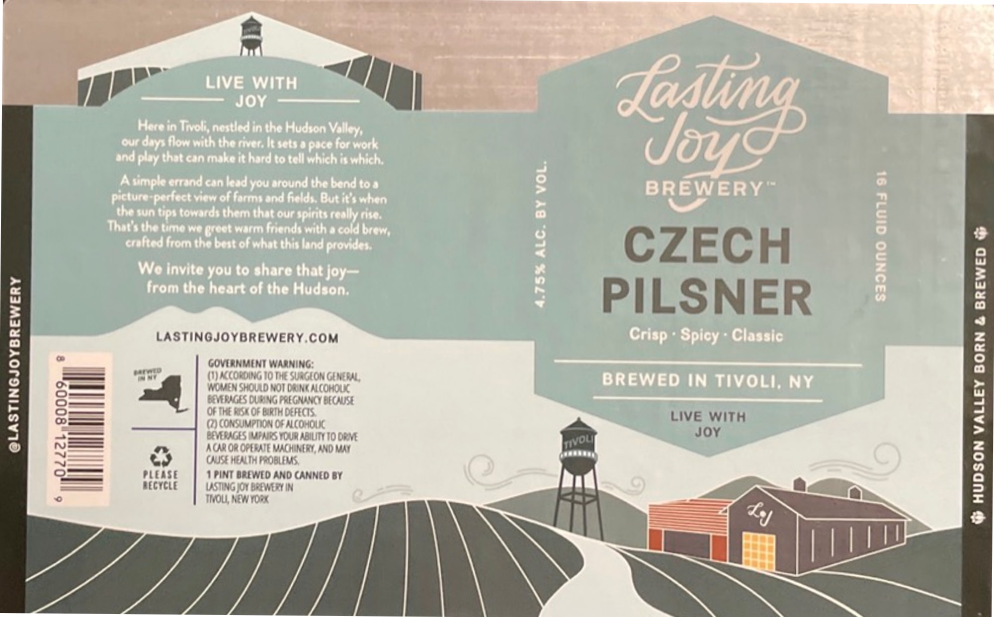 Czech Pilsner by Lasting Joy Brewery - beer label