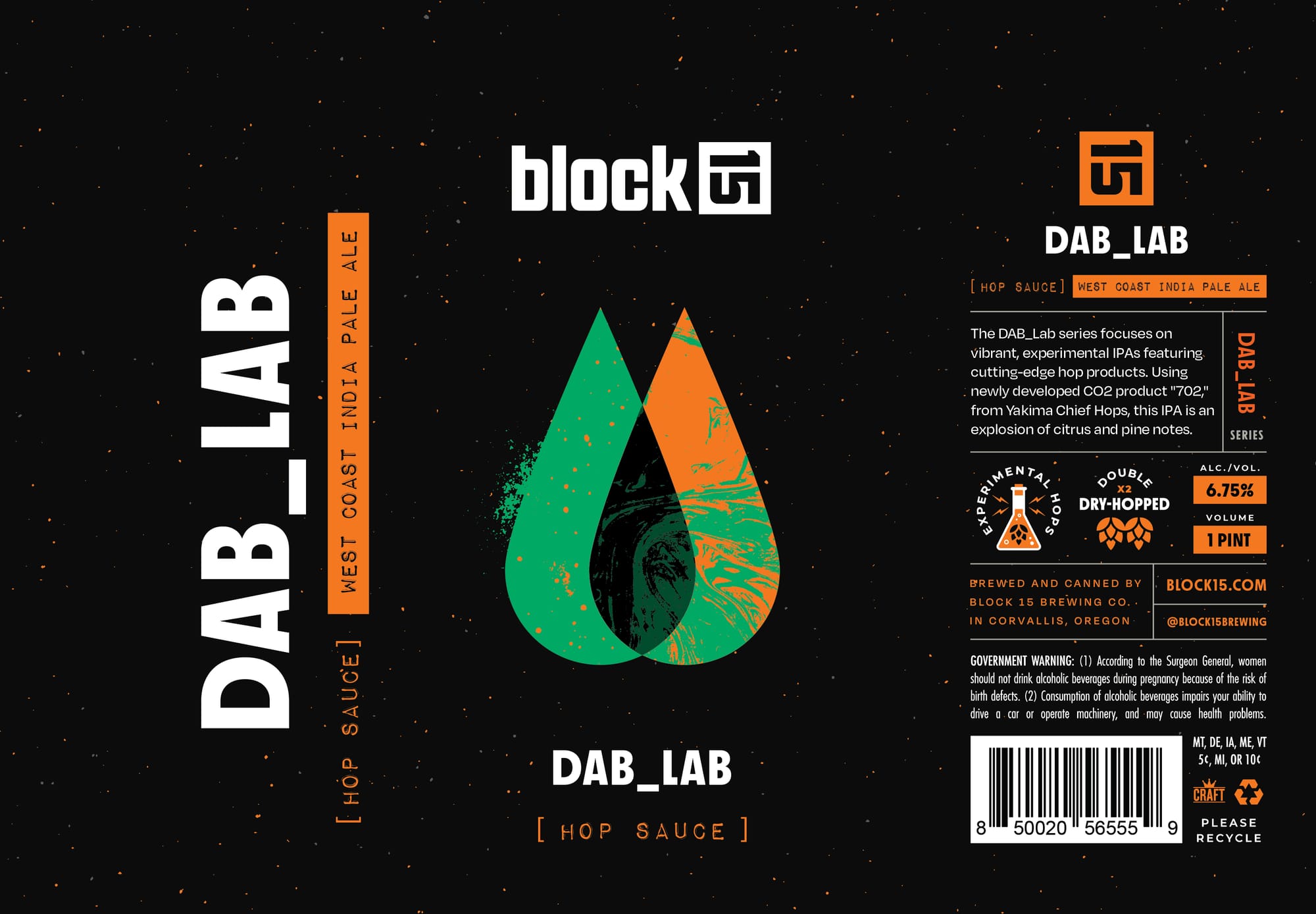 DAB_LAB by Block 15 Brewing Co. - beer label