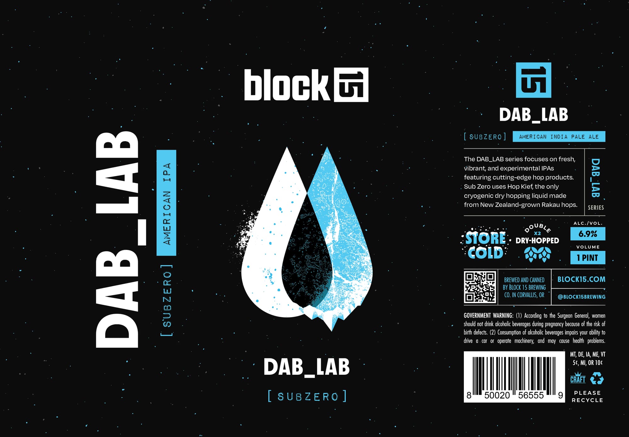 DAB_LAB (Subzero) by Block 15 Brewing - beer label