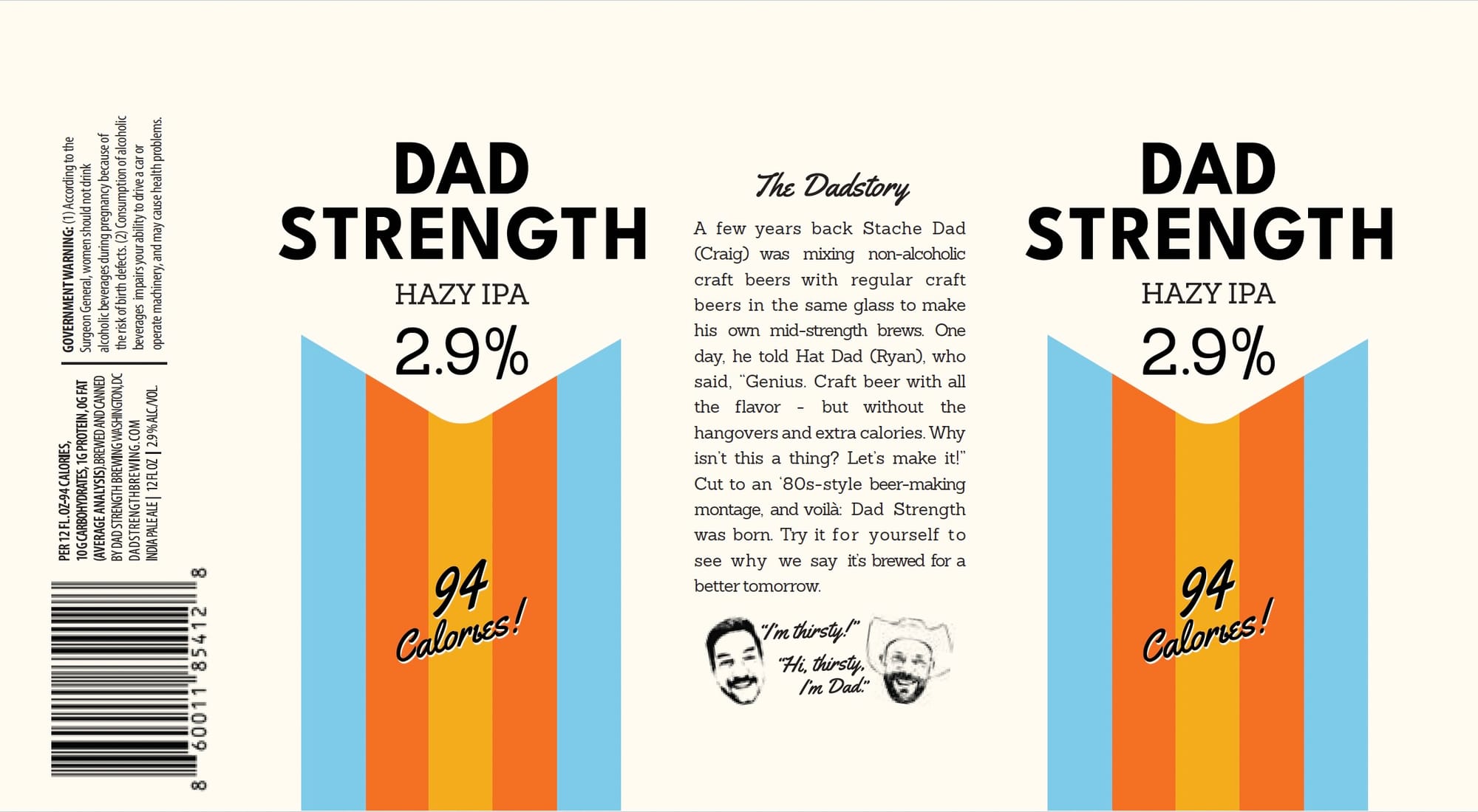 Dad Strength Hazy IPA by The Dad Standard - beer label