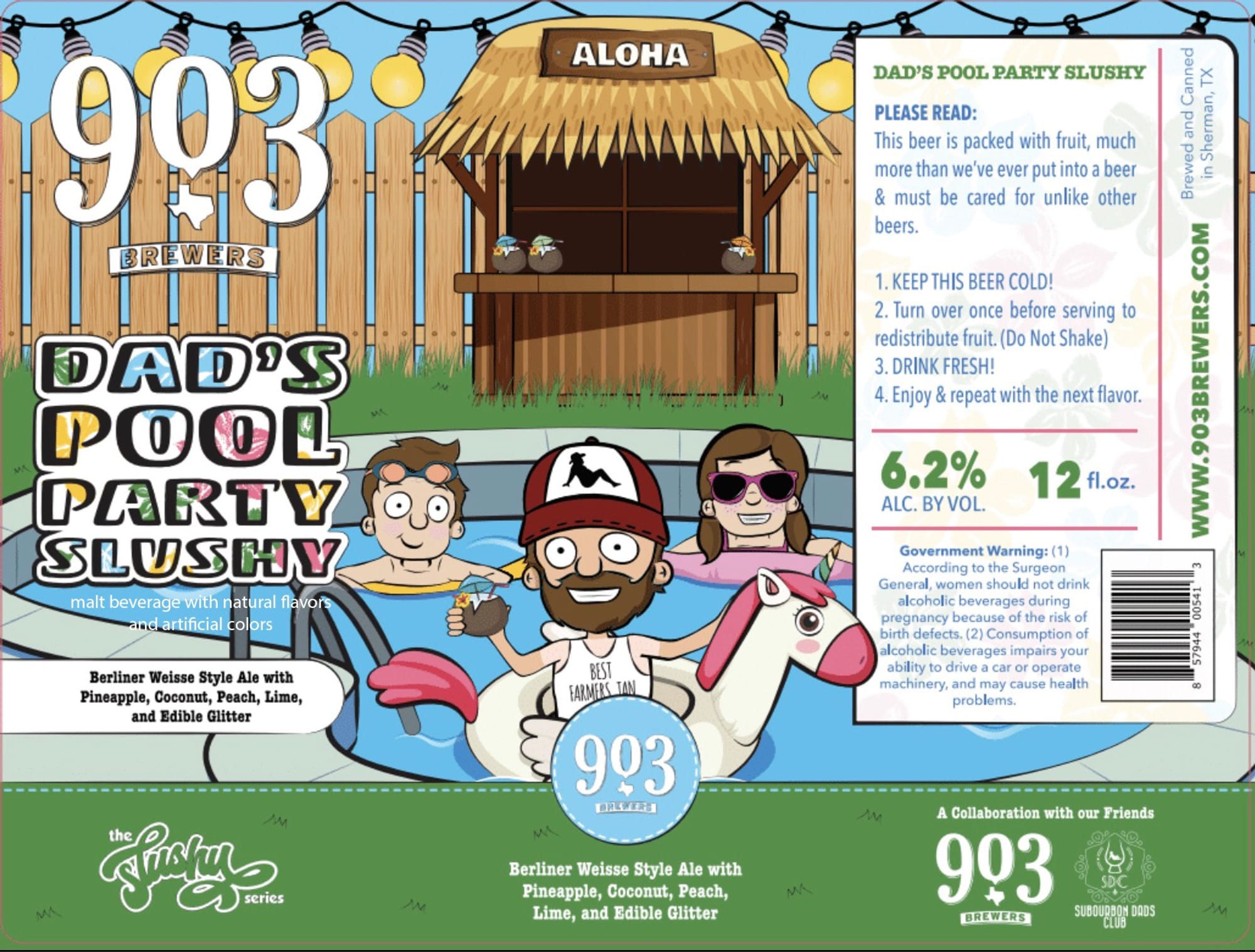 Dad’s Pool Party Slushy by 903 Brewers - beer label
