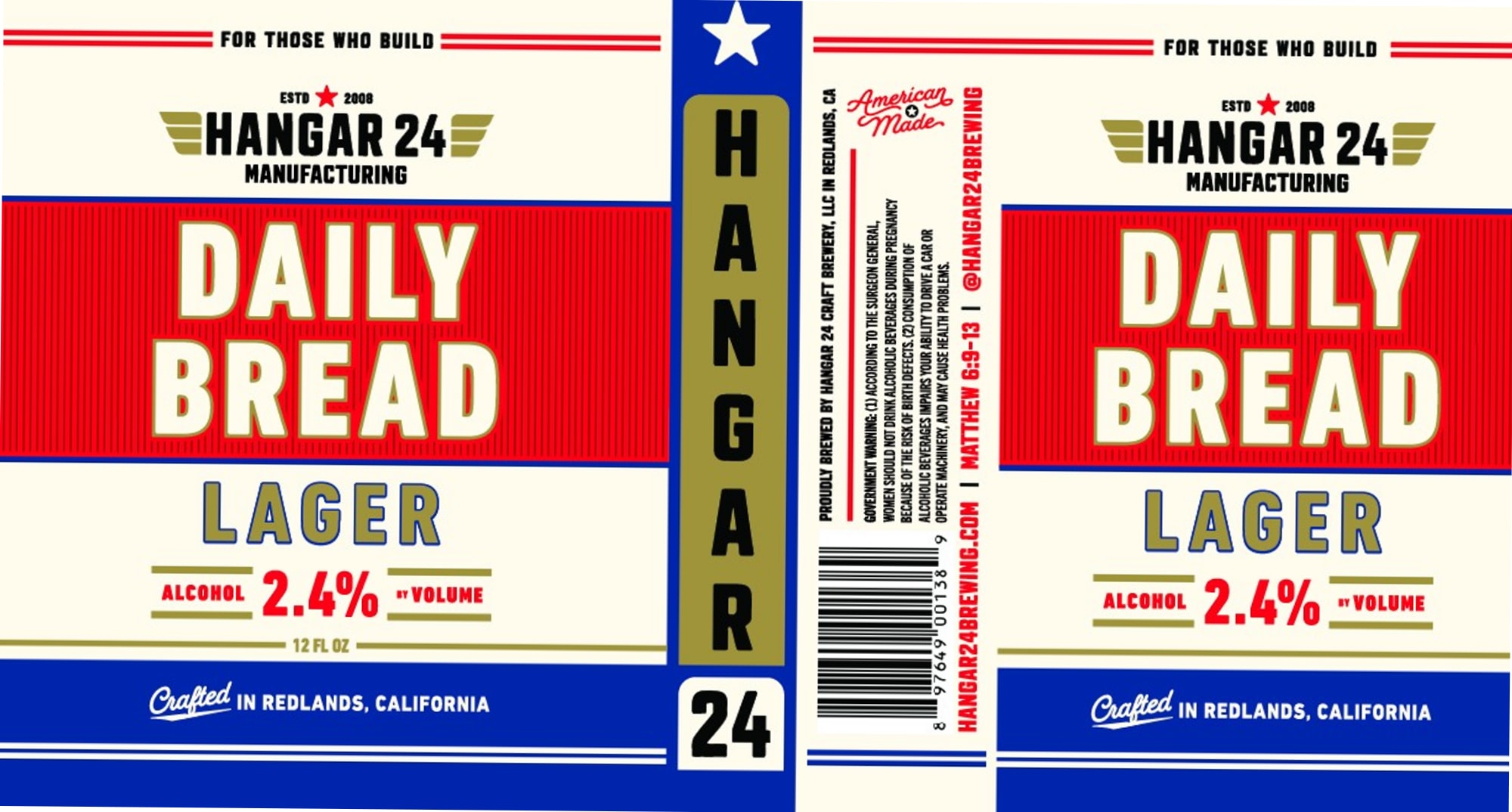 Daily Bread Lager by Hangar 24 Brewery - beer label