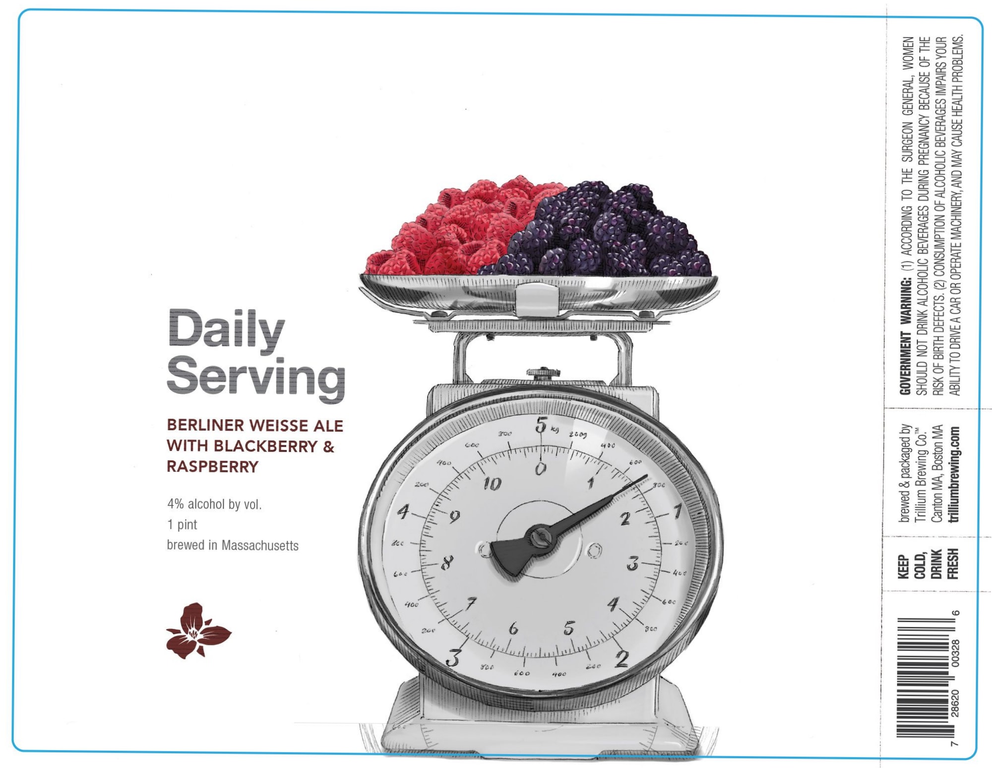 Daily Serving by Trillium Brewing - beer label