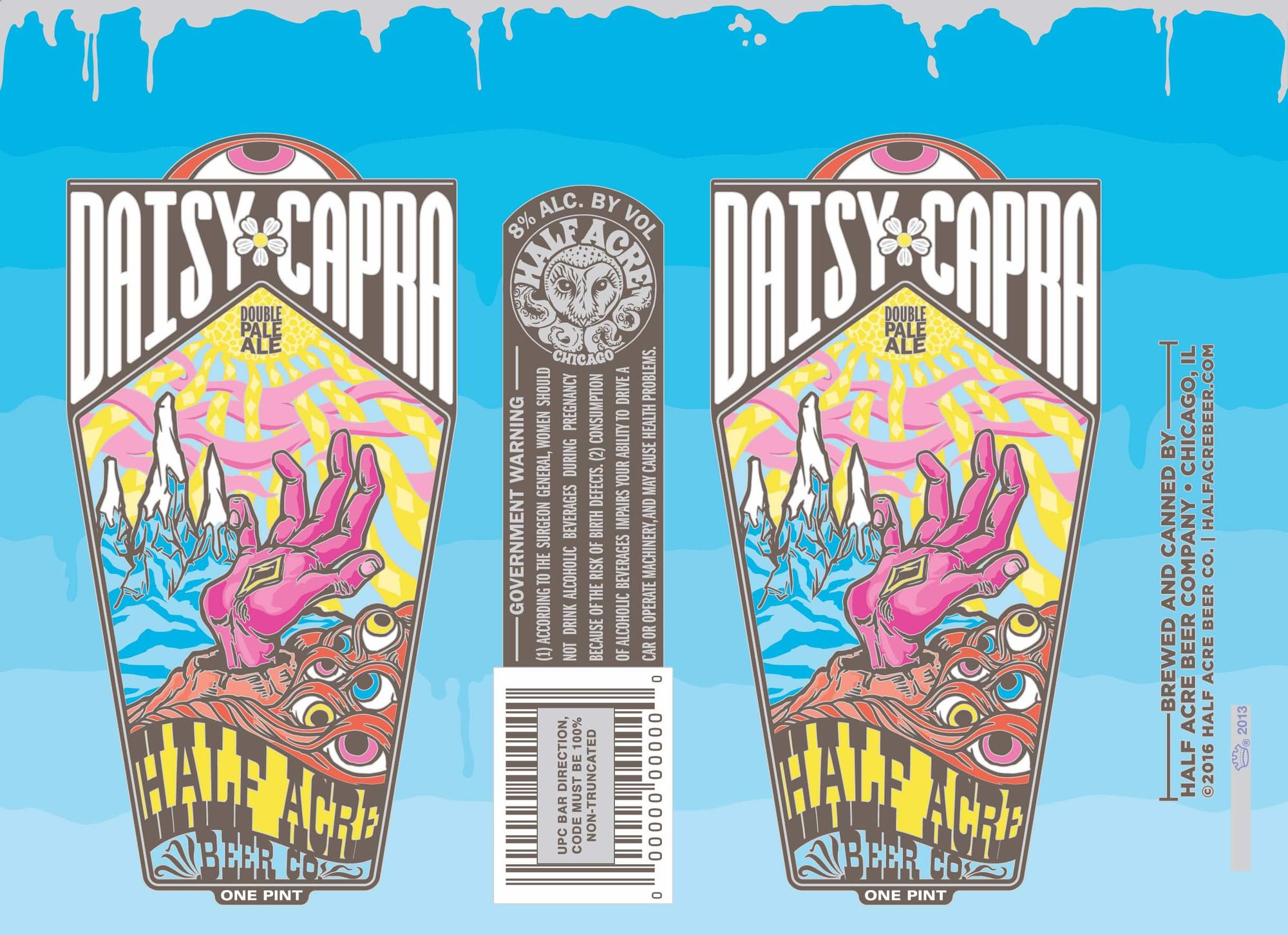 Daisy Capra by Half Acre Beer Co. - beer label