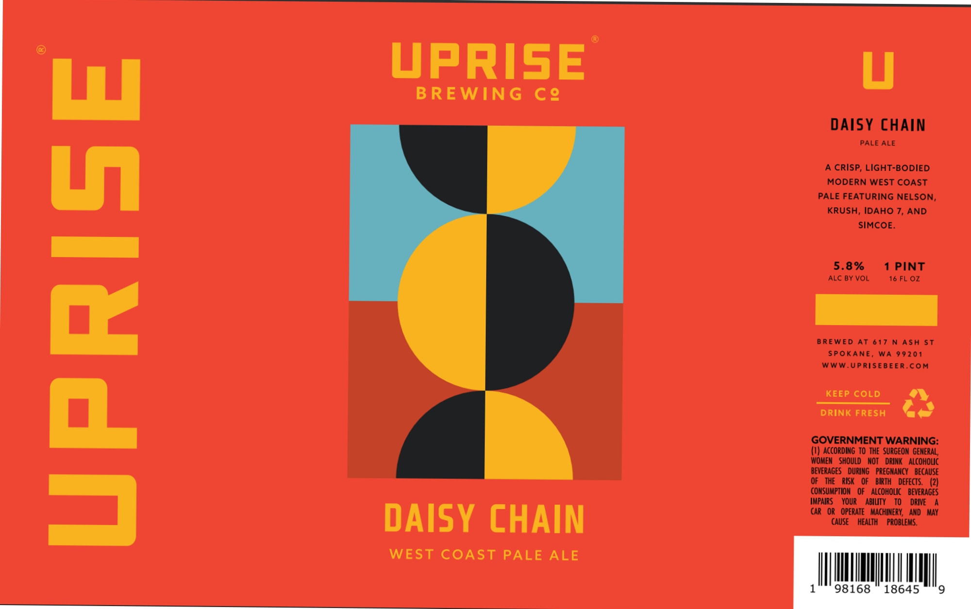 Daisy Chain by Uprise Brewing Co. - beer label