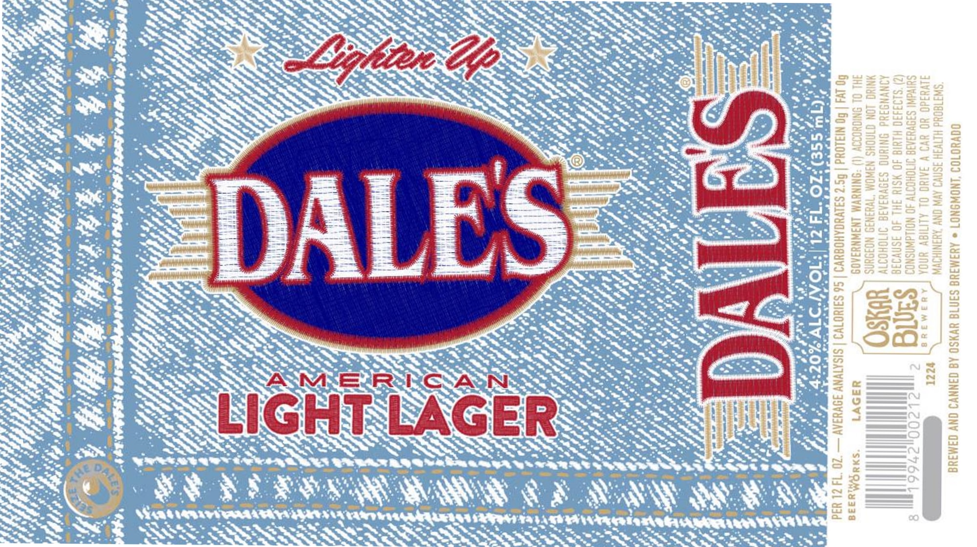Dales Pale Blue by Oskar Blues Brewery - beer label