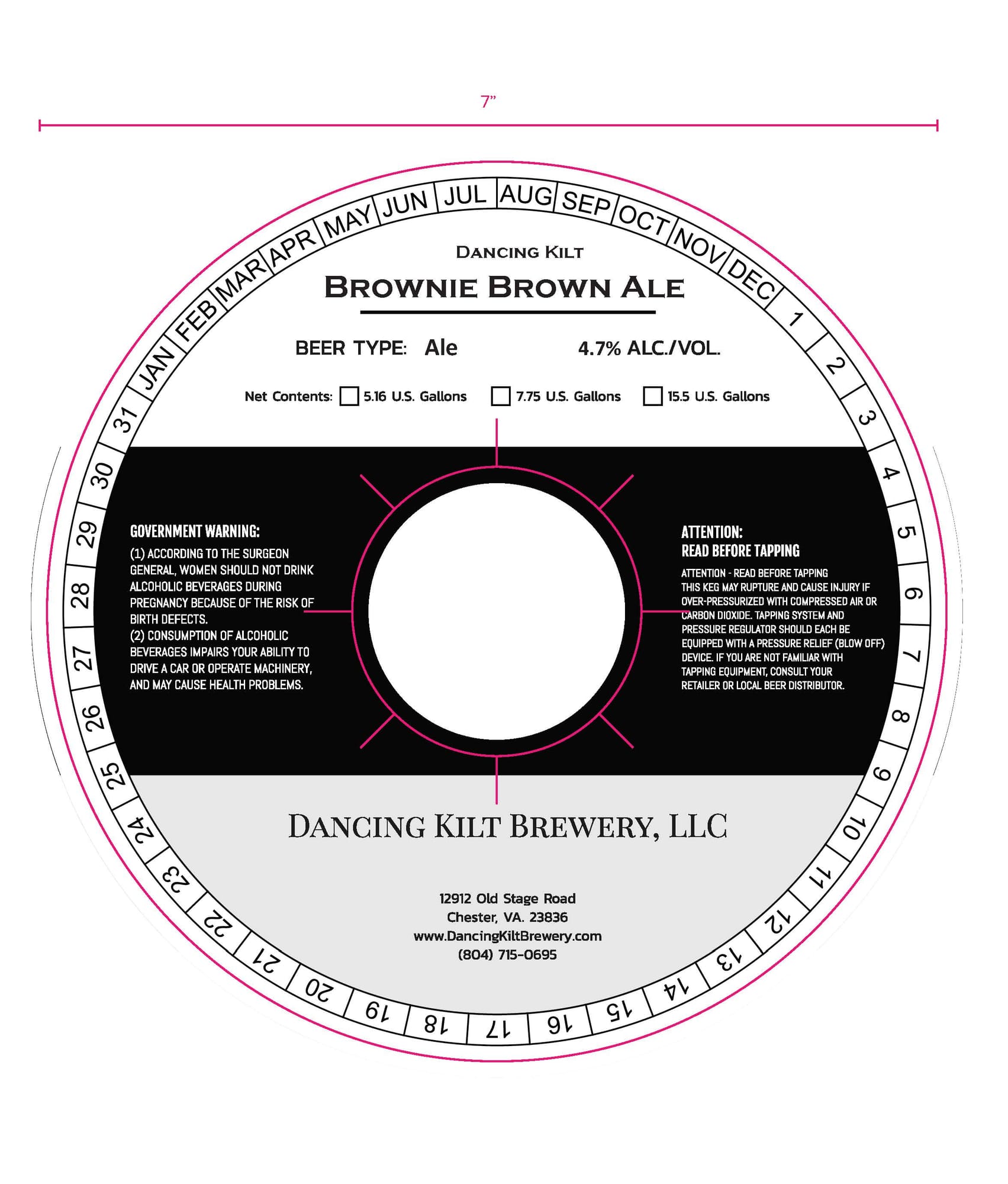 Brownie Brown Ale by Dancing Kilt Brewery, LLC - beer label