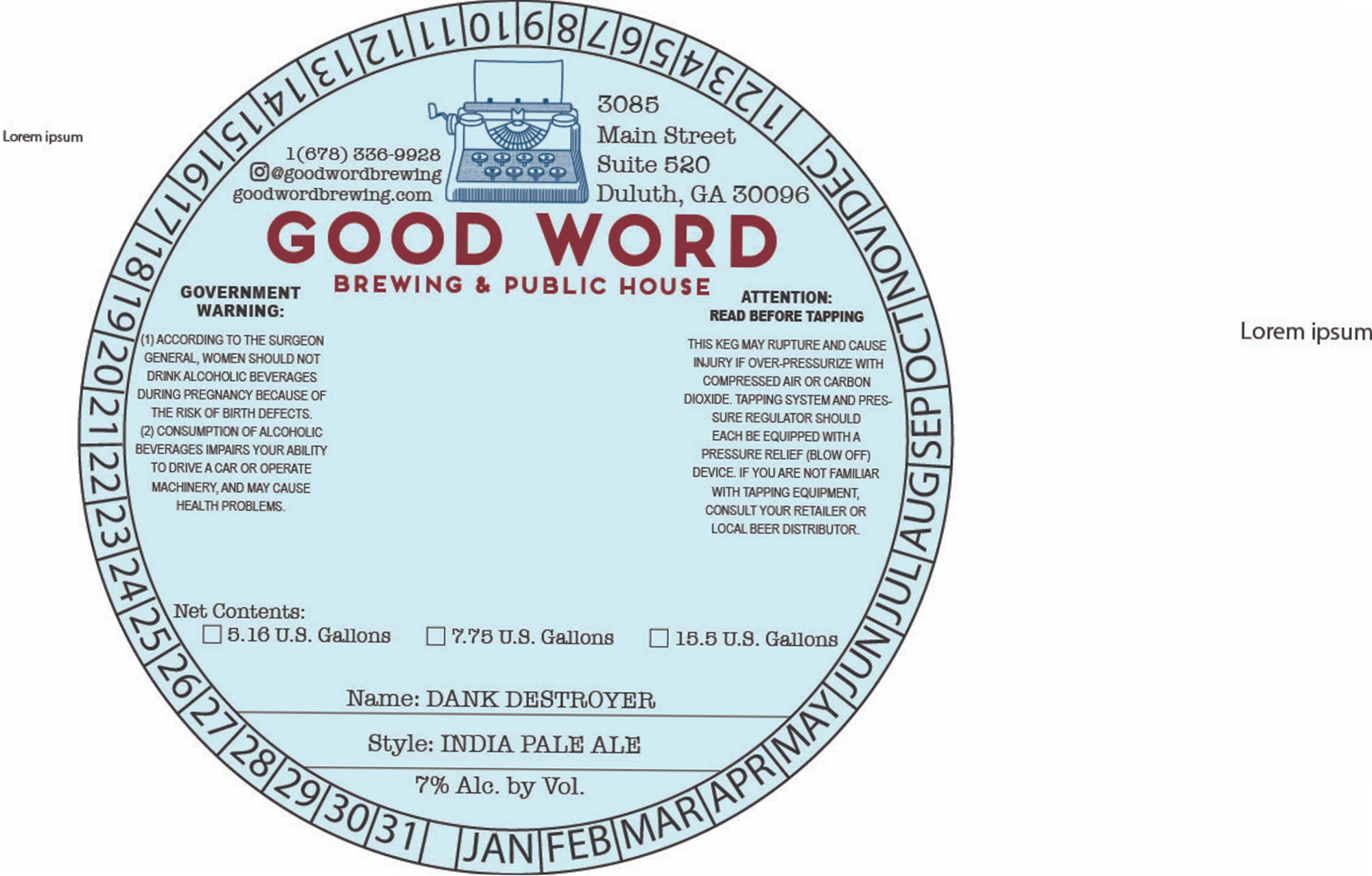 Dank Destroyer by Good Word Brewing & Public House - beer label