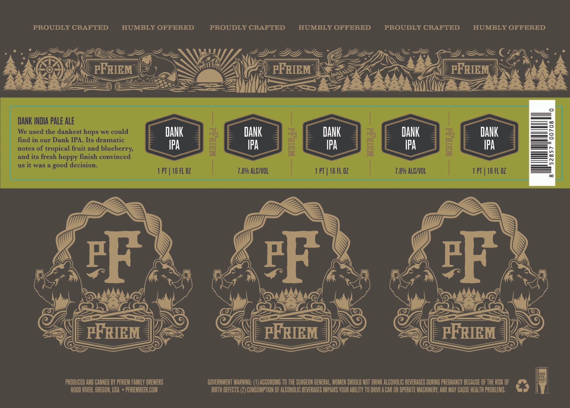 Dank IPA by Pfriem Family Brewers - beer label