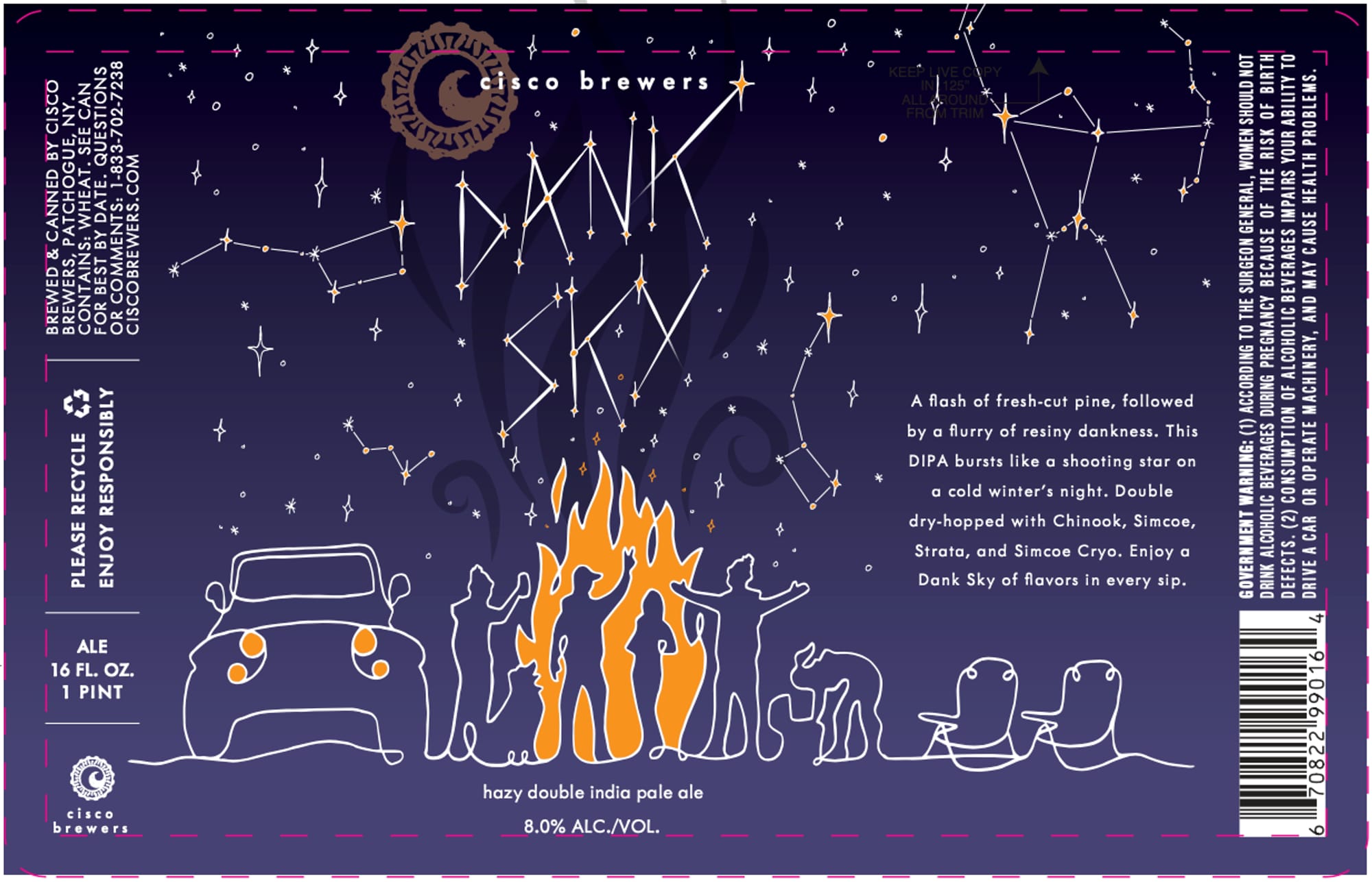 Dank Sky by Cisco Brewers - beer label