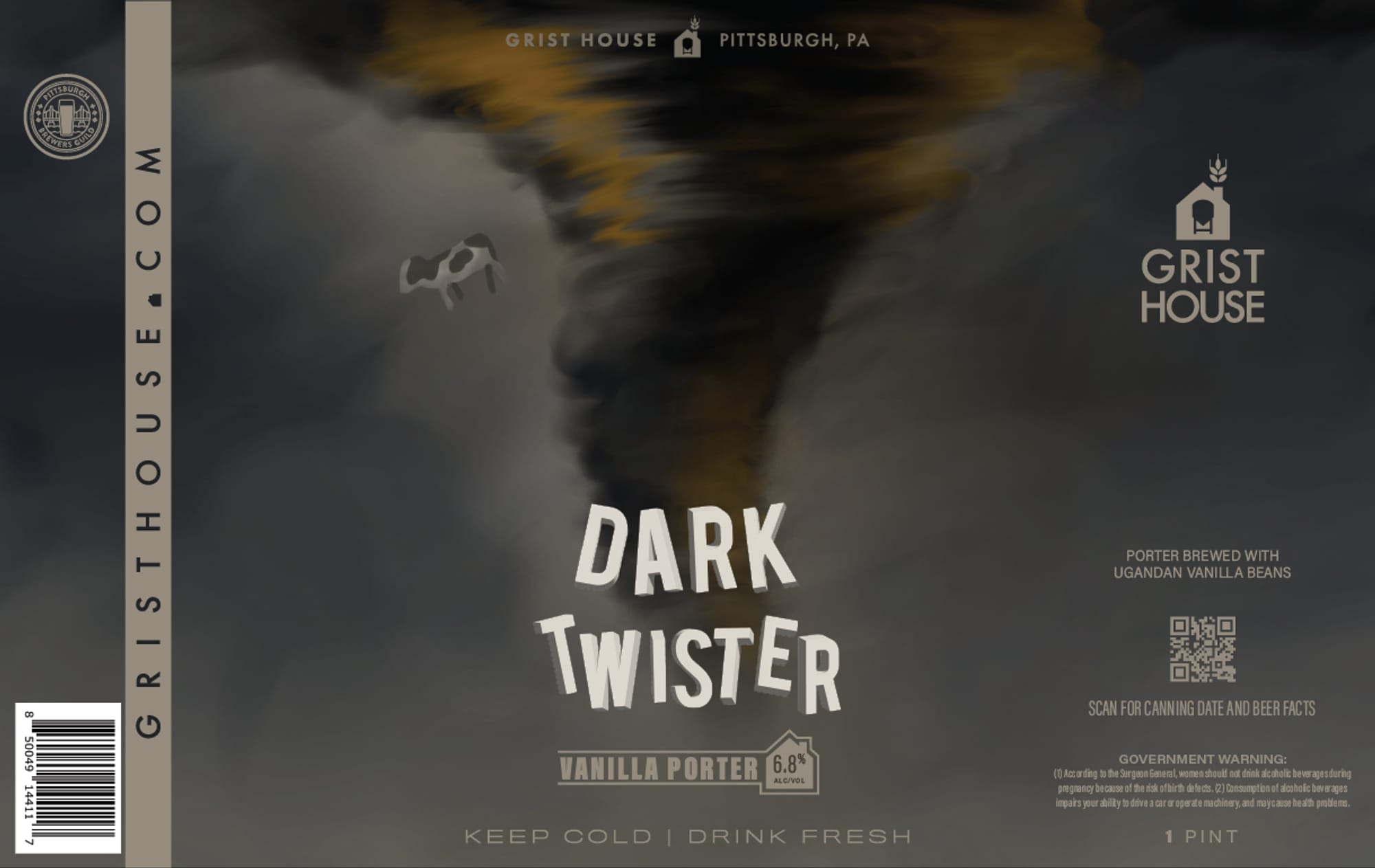 Dark Twister by Grist House Brewing Company - beer label