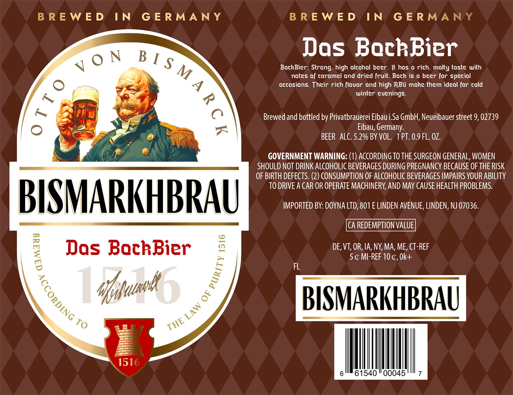 Das BackBier by Privatbrauerei Eibau GmbH - beer label
