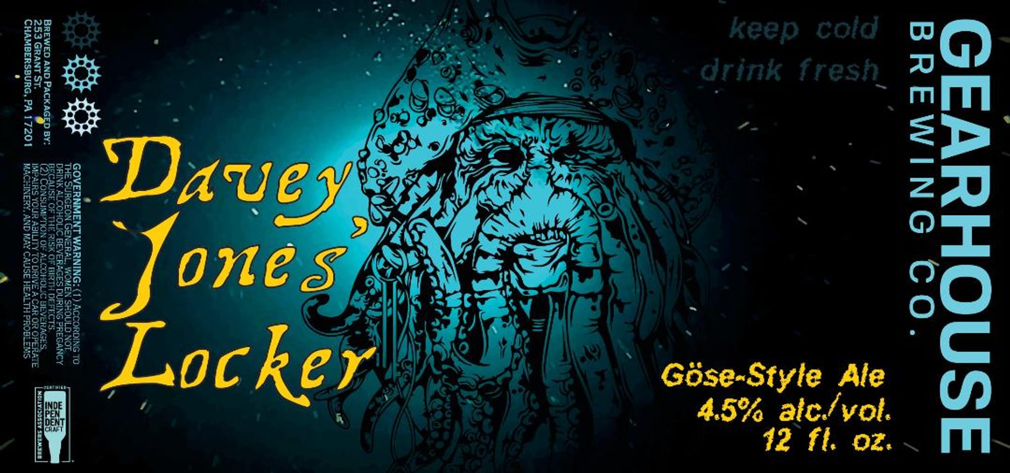 Davey Jones Locker by Gearhouse Brewing Co. - beer label