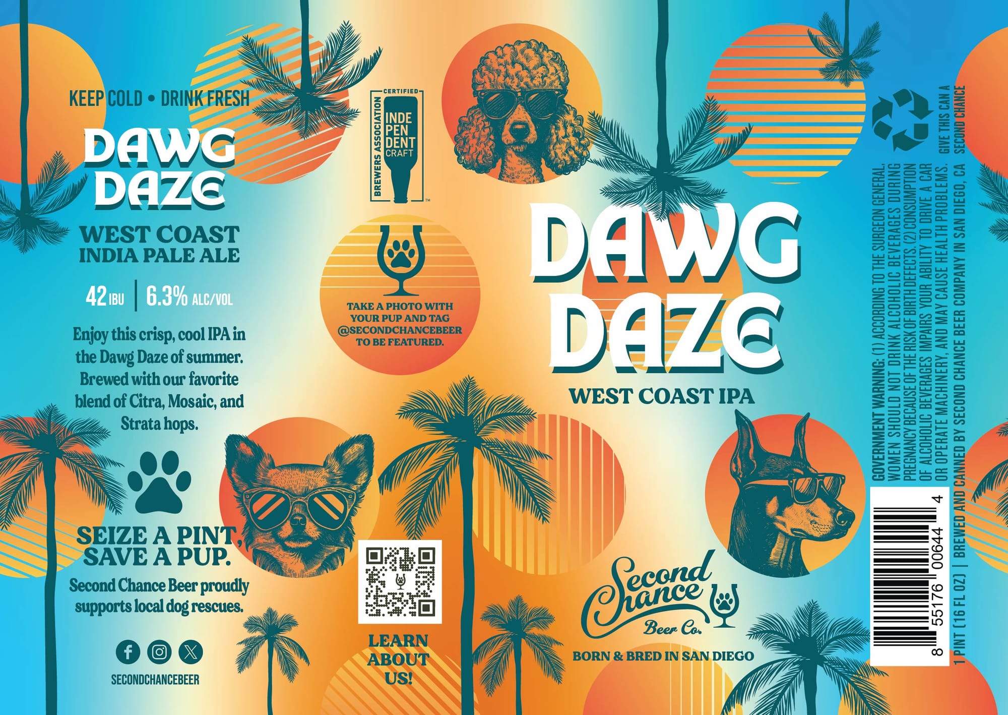 Dawg Daze by Second Chance Beer Co. - beer label
